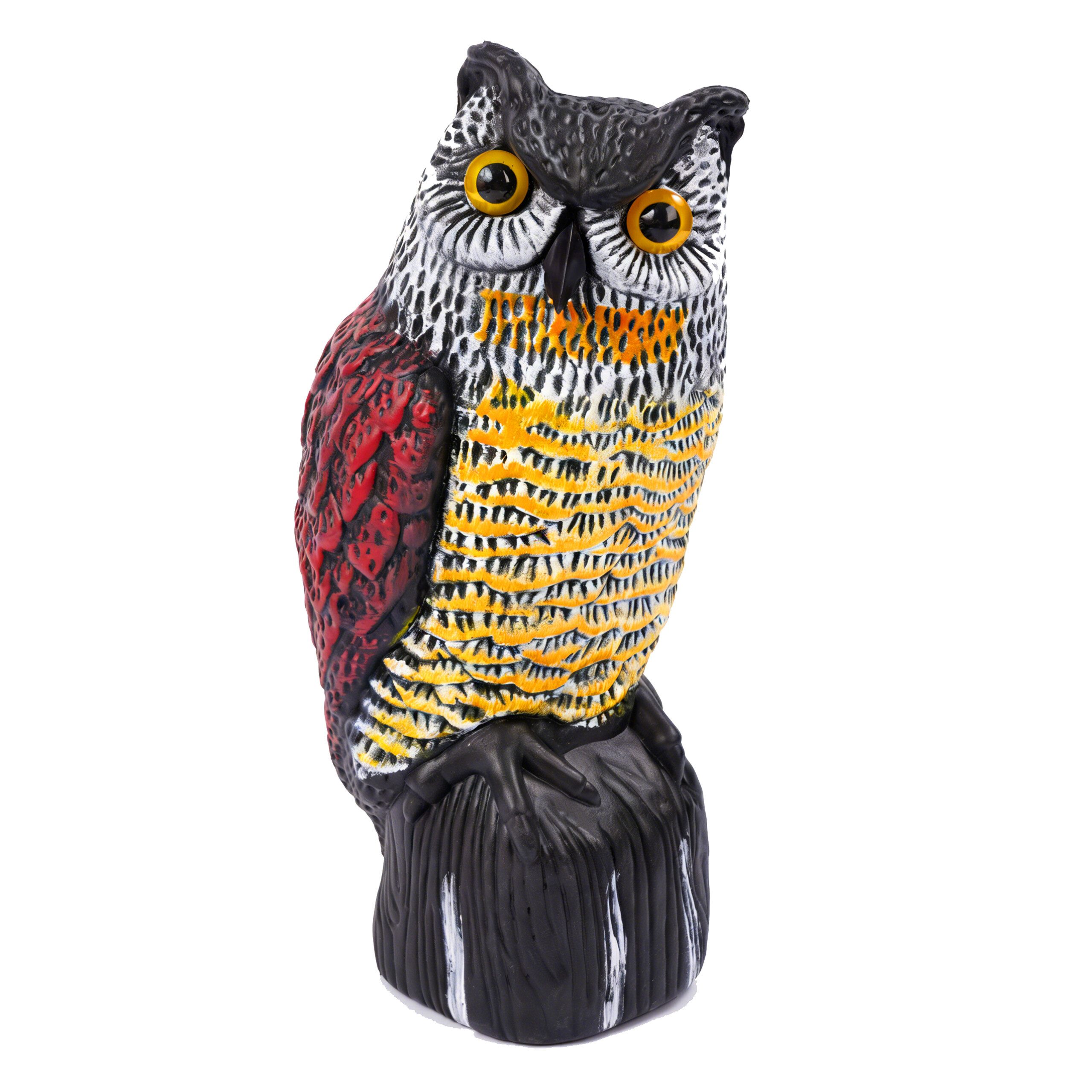 relaxdays Vogelattrappe Vogelabwehr Eule 40 cm, (1-St)