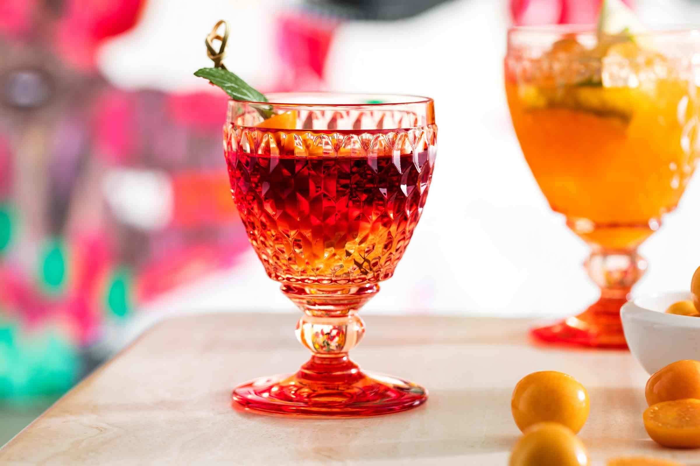 12er Wein- Boch apricot & Glas Villeroy Set, Coloured Glas und Sektgläser Boston