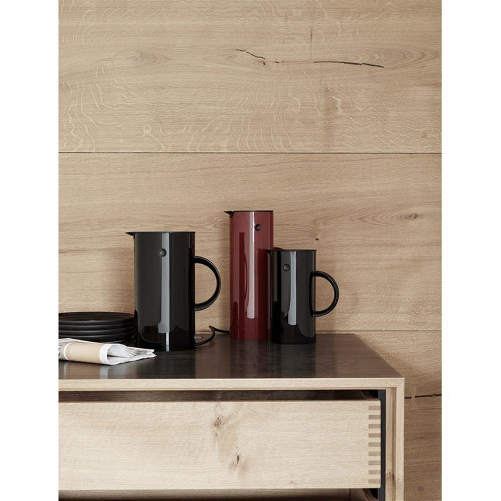 Stelton Isolierkanne EM77, 0,5 l, mit Glaseinsatz, Kippverschluss und Schraubdeckel