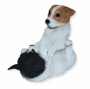 Castagna Tierfigur Dekofigur Hund 2 Jack Russel Terrier Welpen H 18 cm Castagna aus Resin