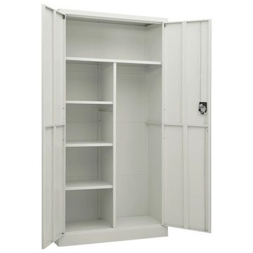 furnicato Aktenschrank Schließfachschrank Hellgrau 90x40x180 cm Stahl