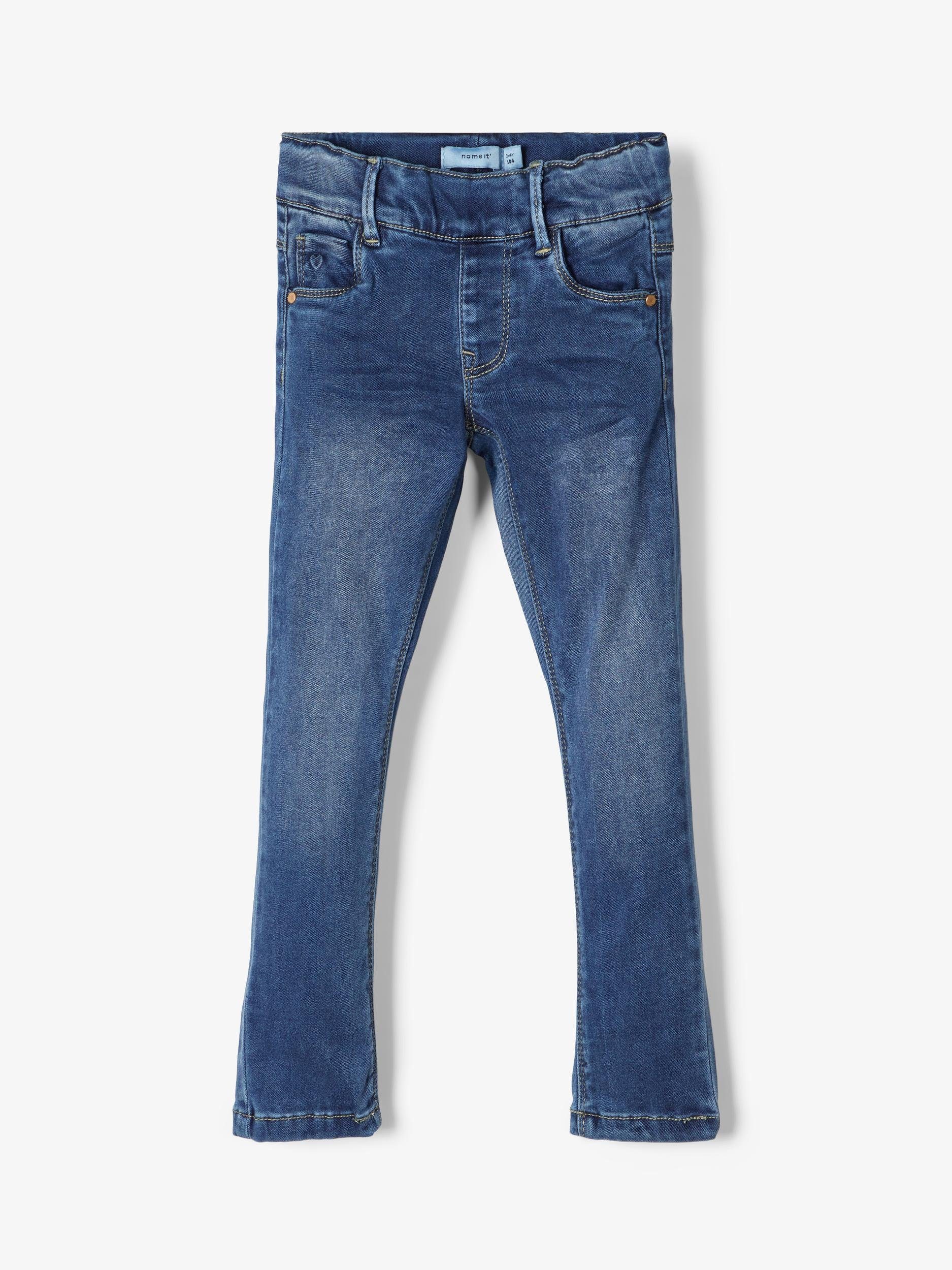 Name It Jeggings Mädchen weiche Denim-Jeggings 104 mit elastischem Bund