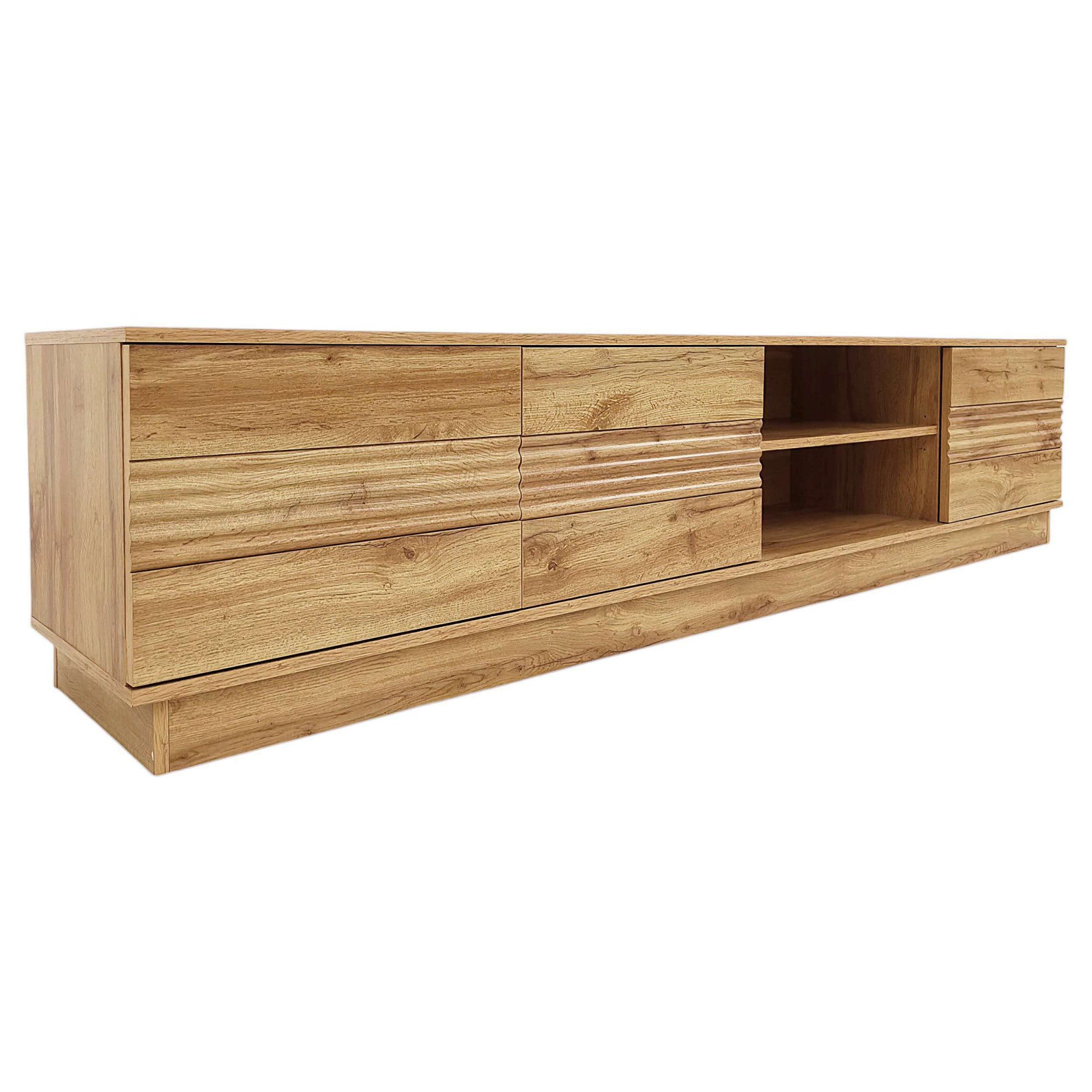 OTTO home Lowboard Angers, Lowboard mit Push-to-open und Kabeldurchführung, Breite 200 cm