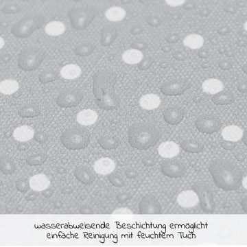 Fillikid Wickelauflage Softy - kleine Punkte Exklusiv - Grau, 75 x 85 cm abwaschbar