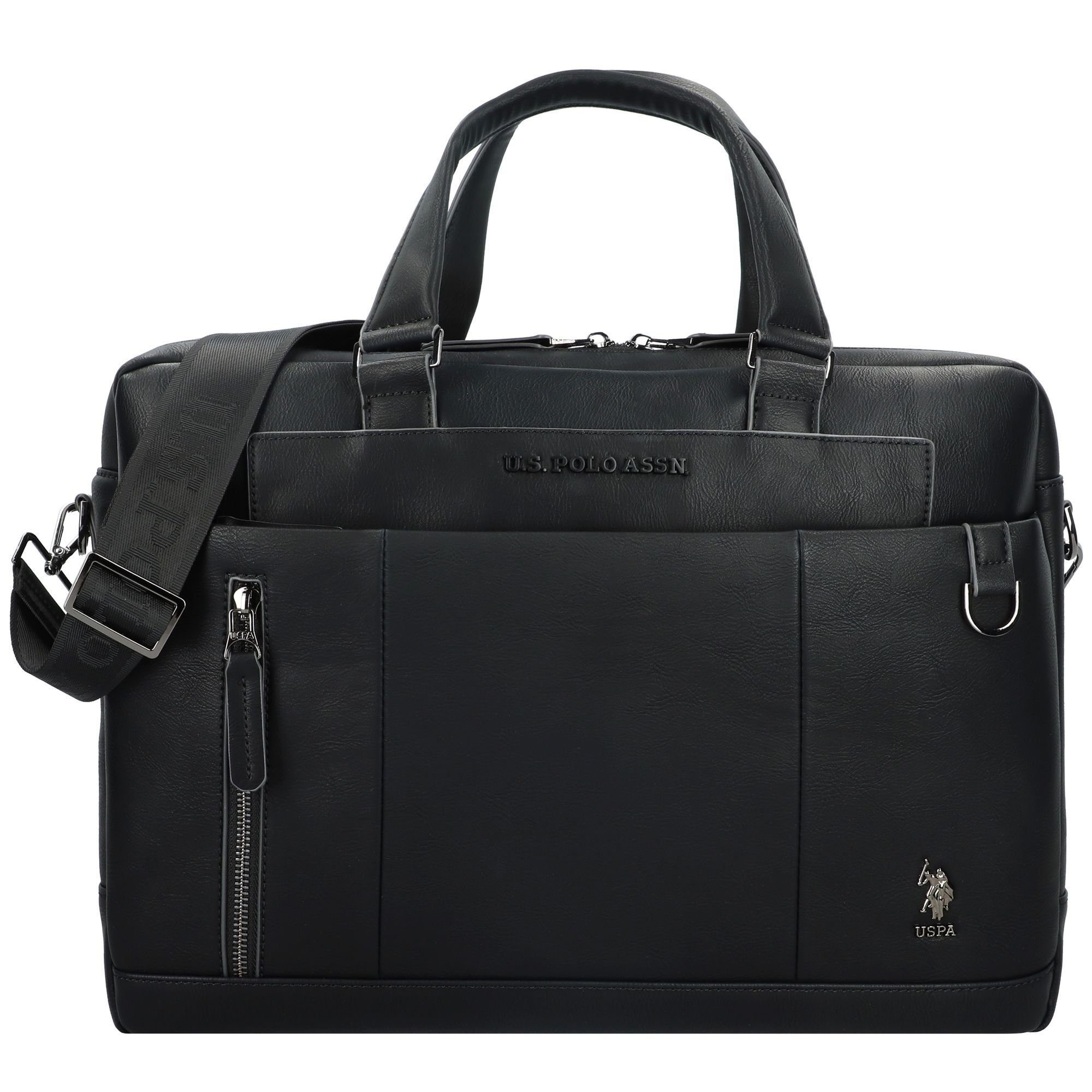 U.S. Polo Assn Leder Aktentasche black Cambridge