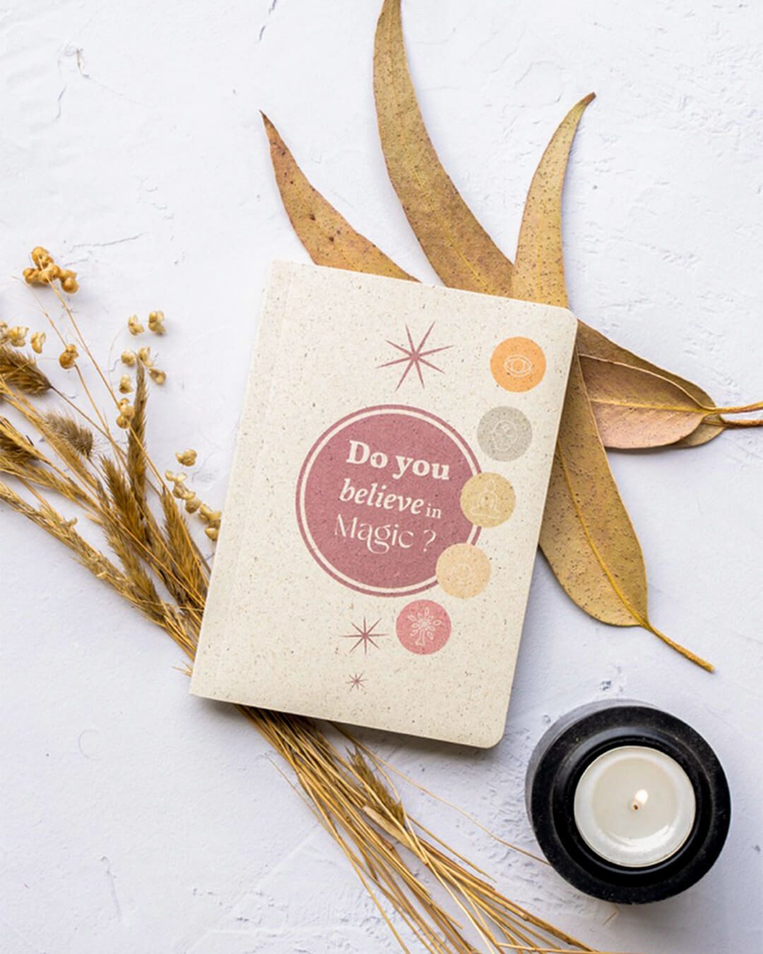 Oh Shanti Notizbuch Journal "Do you believe in magic?" (Graspapier), Fair produziert