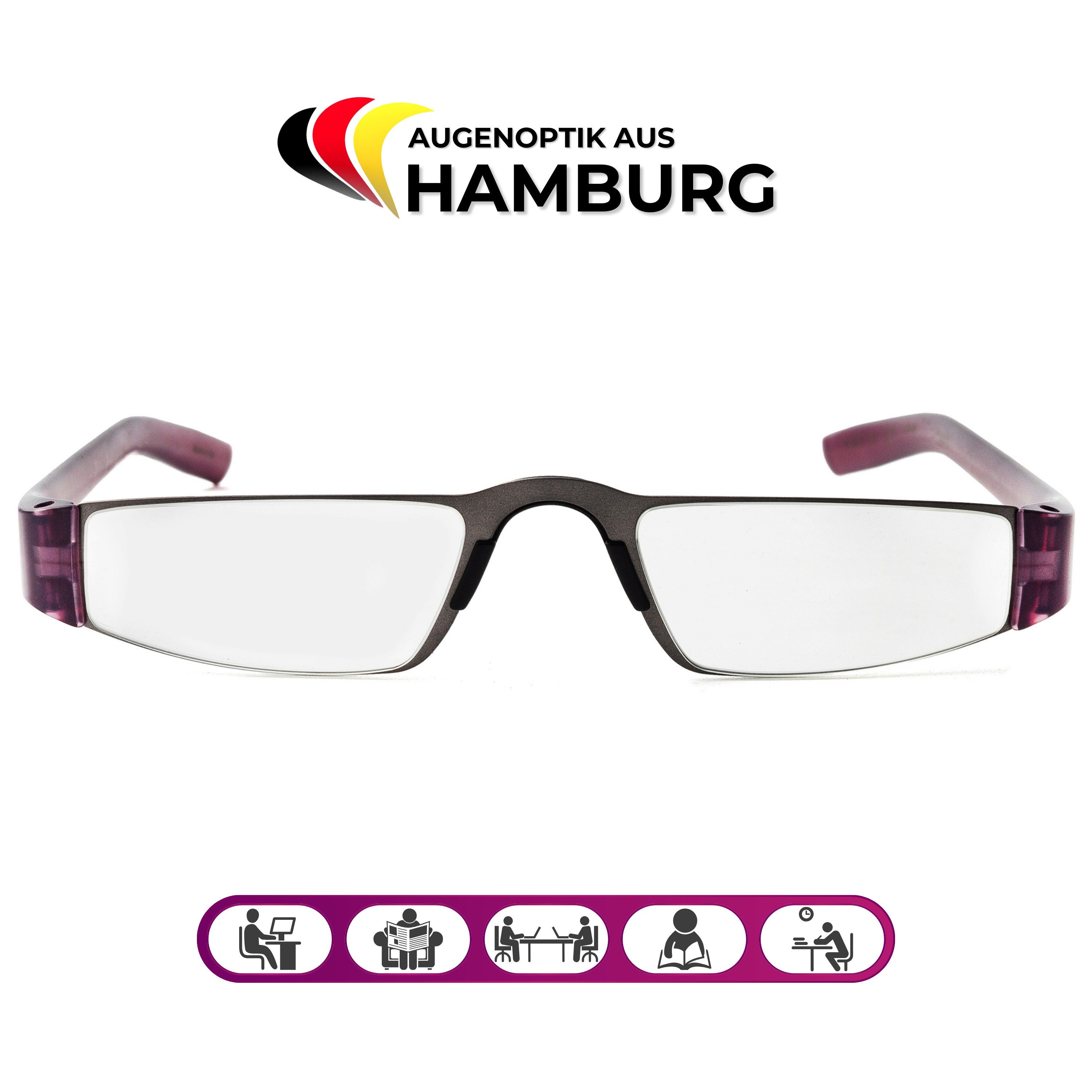 PORSCHE Design Brillengestell Porsche Design Lesebrille P8801, Sehhilfe aus Edelstahl, Modell: W, 100 % Original Porsche Design, Direkt vom Optiker