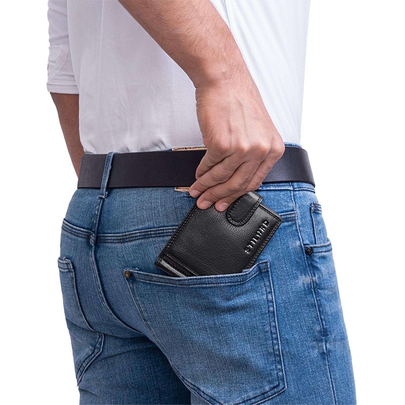 STILORD Geldbörse "Lino" Leder Geldbörse mit Geldklammer günstig online kaufen