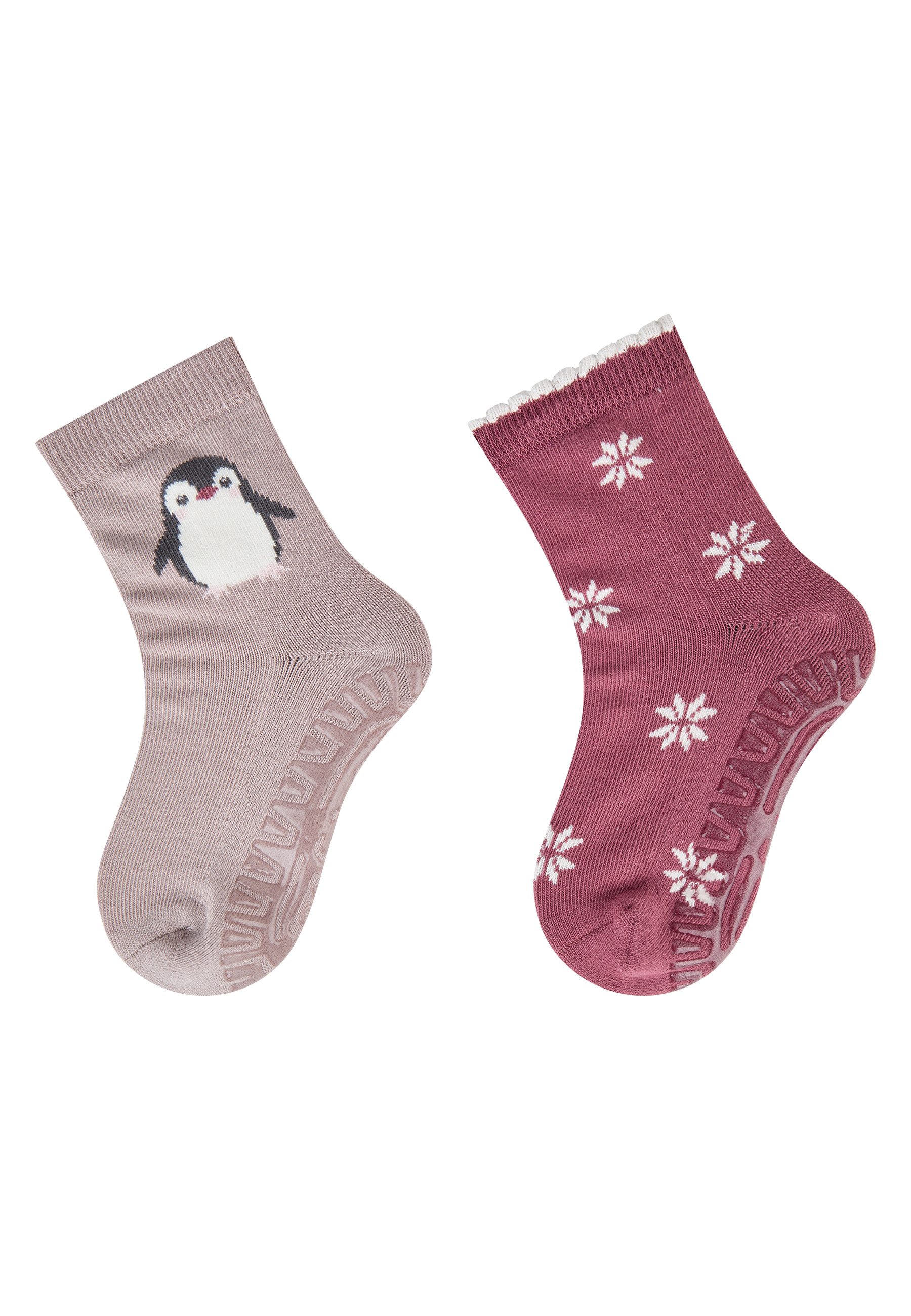Sterntaler® ABS-Socken Fliesen Flitzer AIR 2er-Pack Pinguin (2-Paar, 2er-Pack)