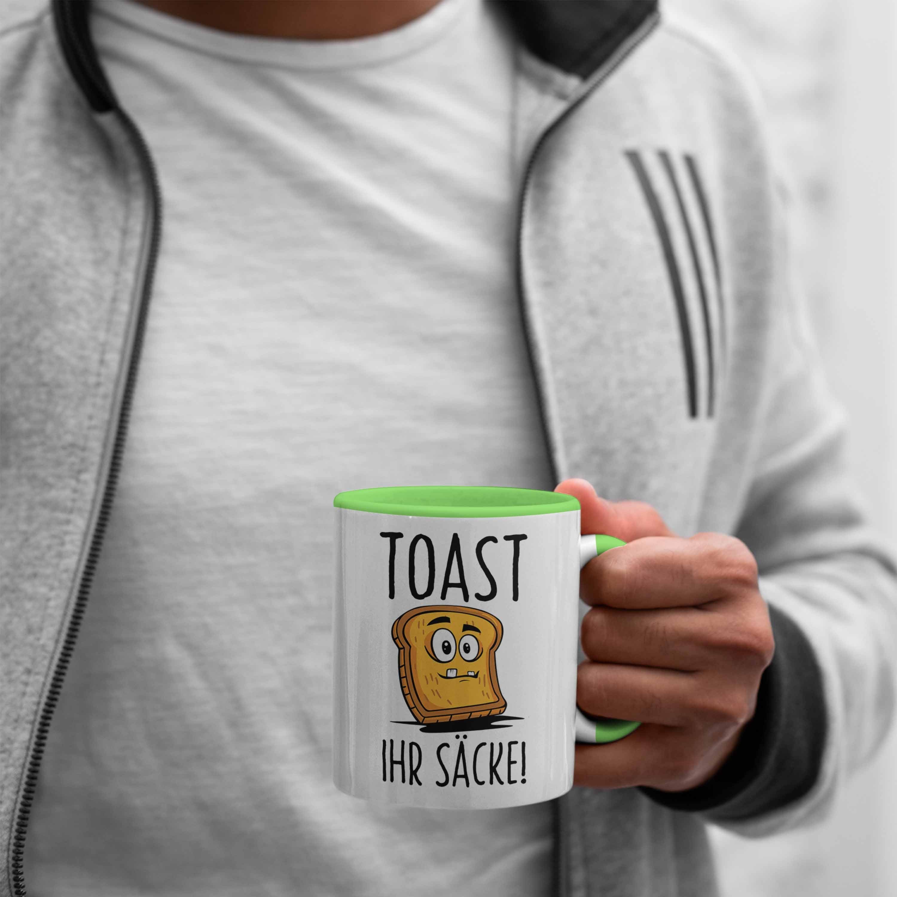 Trendation Tasse Trendation - Toast Non Tasse Geschenkidee Brot Ihr Lustige Grün Sense Säcke