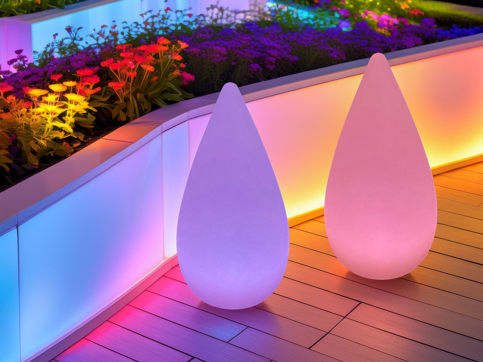 Reality Leuchten LED Außen-Tischleuchte, Farbwechsel, LED fest integriert, günstig online kaufen