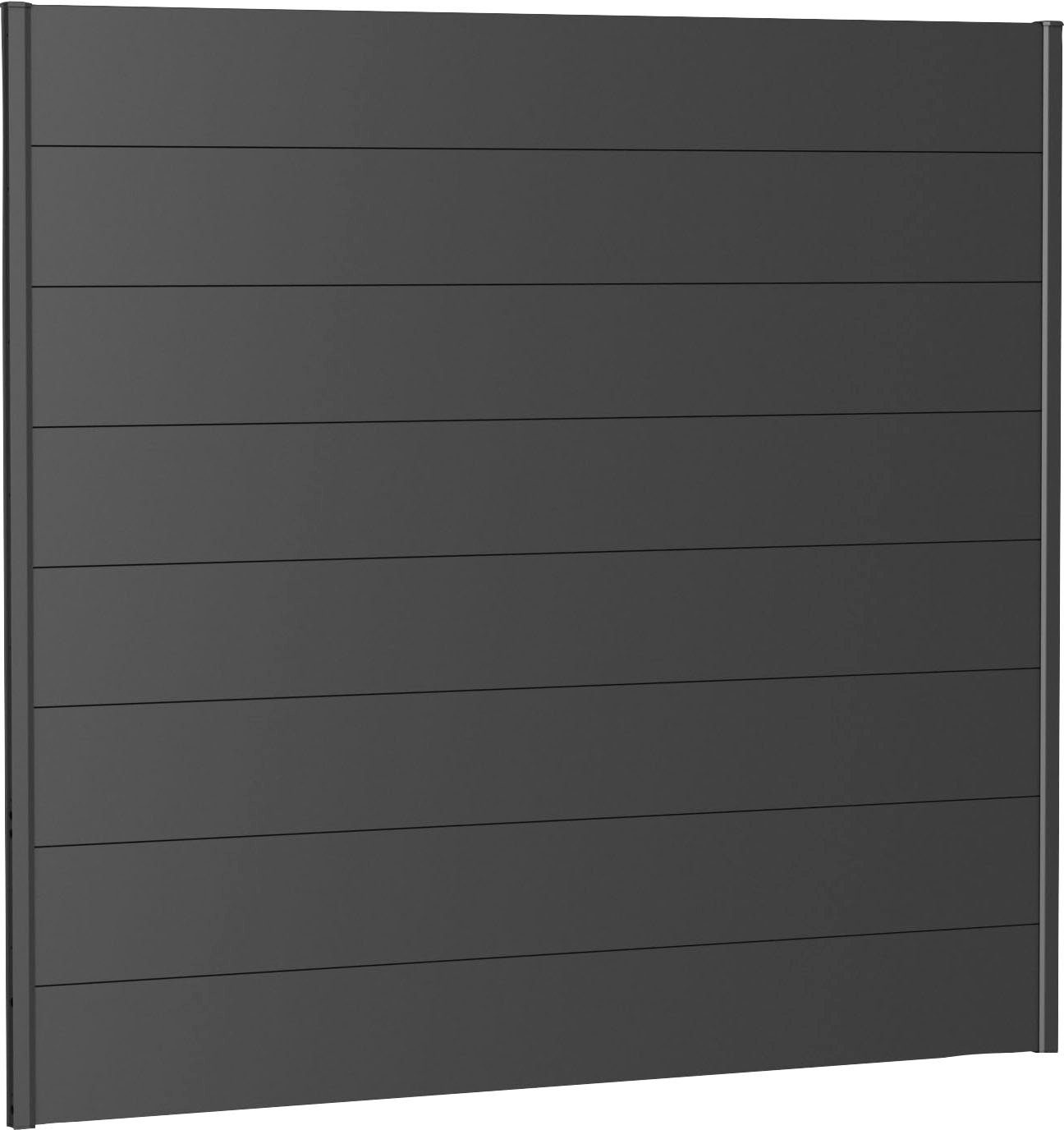 Biohort Sichtschutzelement, 8 Metall-Paneele und 2 Führungsschienen, LxH: 194x182 cm