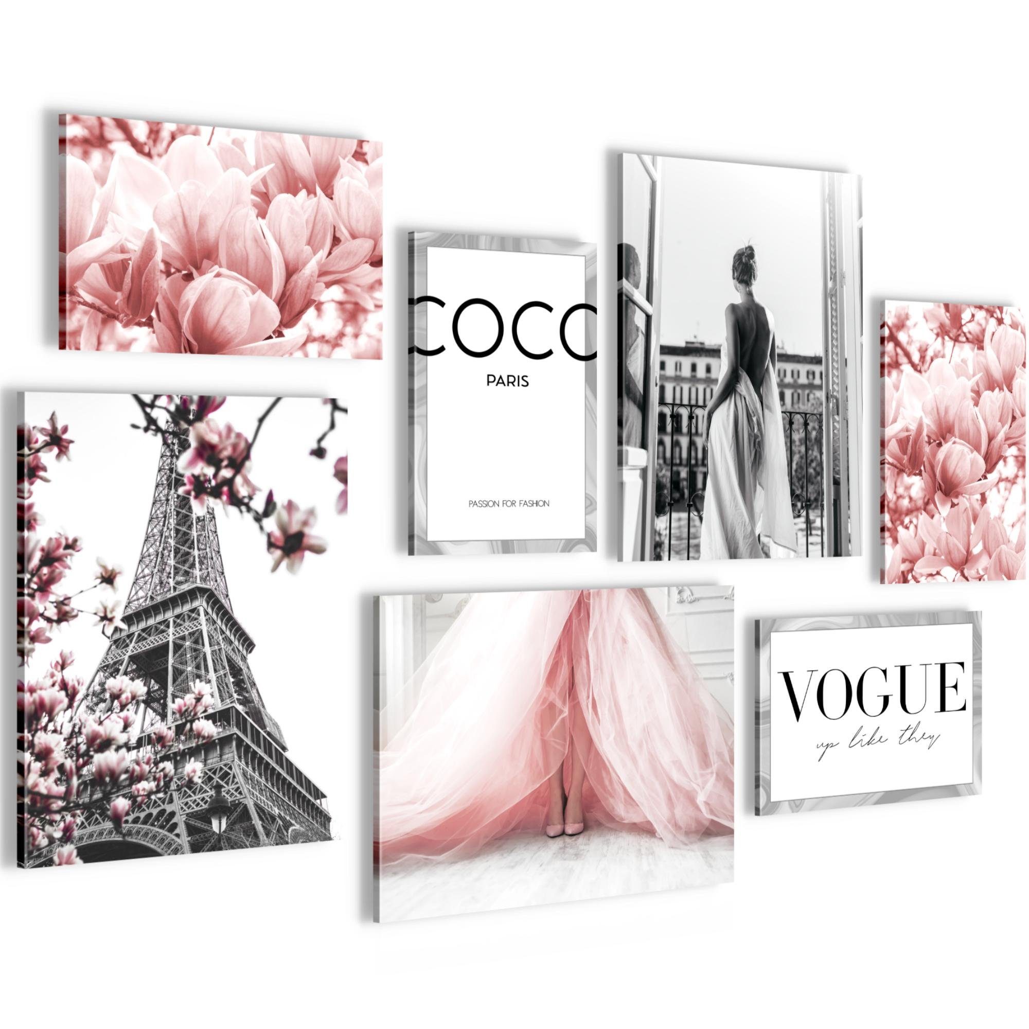 Novart Wandbild Wandbilder Fashion AUFHÄNGFERTIG Mädchen Teenager Paris 100 günstig online kaufen