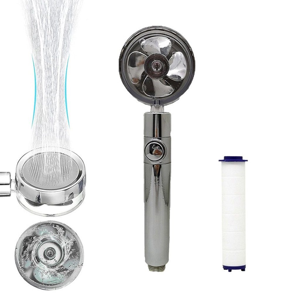 XDeer Handbrause Hochdruck Turbo Duschkopf mit Propeller und Baumwollfilter günstig online kaufen