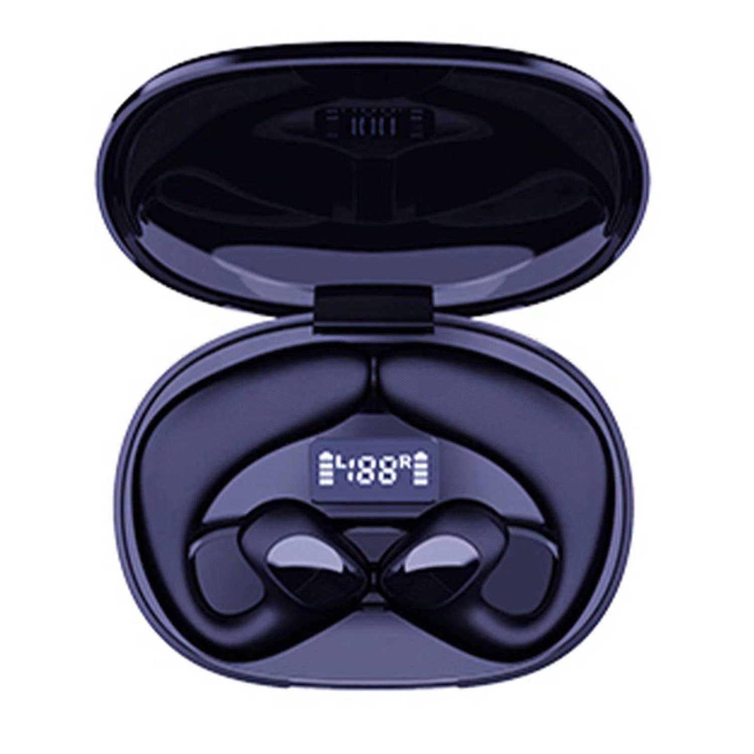 MAGICSHE Knochenleitungs-Headset 5.1 Bluetooth-Kopfhörer (Bluetooth) Blau | Kopfhörer