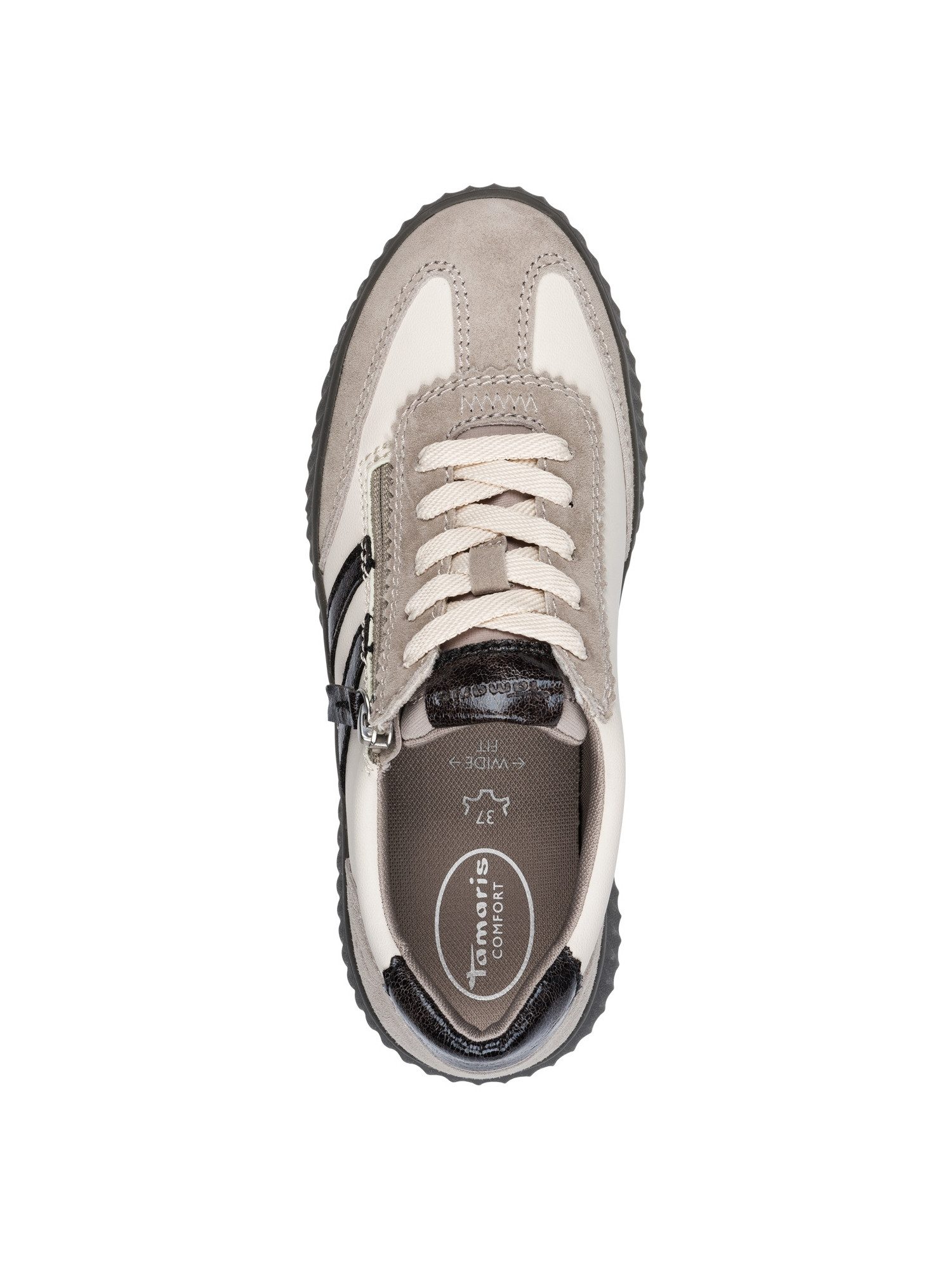 Tamaris WIDE FIT Removable Sock, comfortFit aus Leder Sneaker Removable Sock