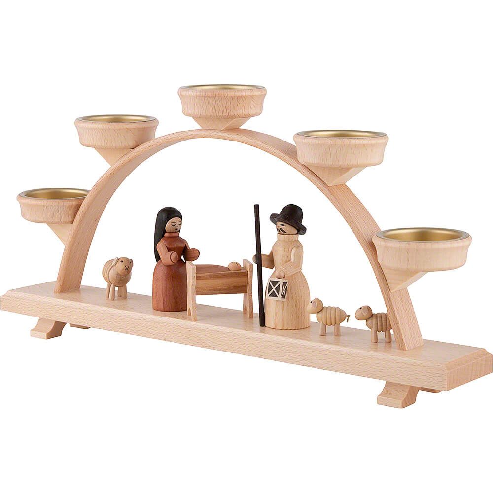 Spielwarenmacher Günther e.K. Schwibbogen Schwibbogen mit Krippenfiguren (32,5x16cm) von Spielwarenmacher Günth