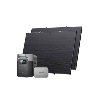 Ecoflow Solaranlage PowerStream Balkonkraftwerk 2 kWh mit Delta 2 Max Speicher und Wechsel