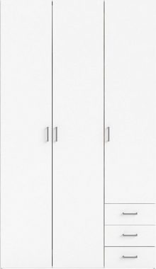 Home affaire Kleiderschrank graue Stangengriffe, einfache Selbstmontage, 200,4 x 115,8 x 49,5 cm