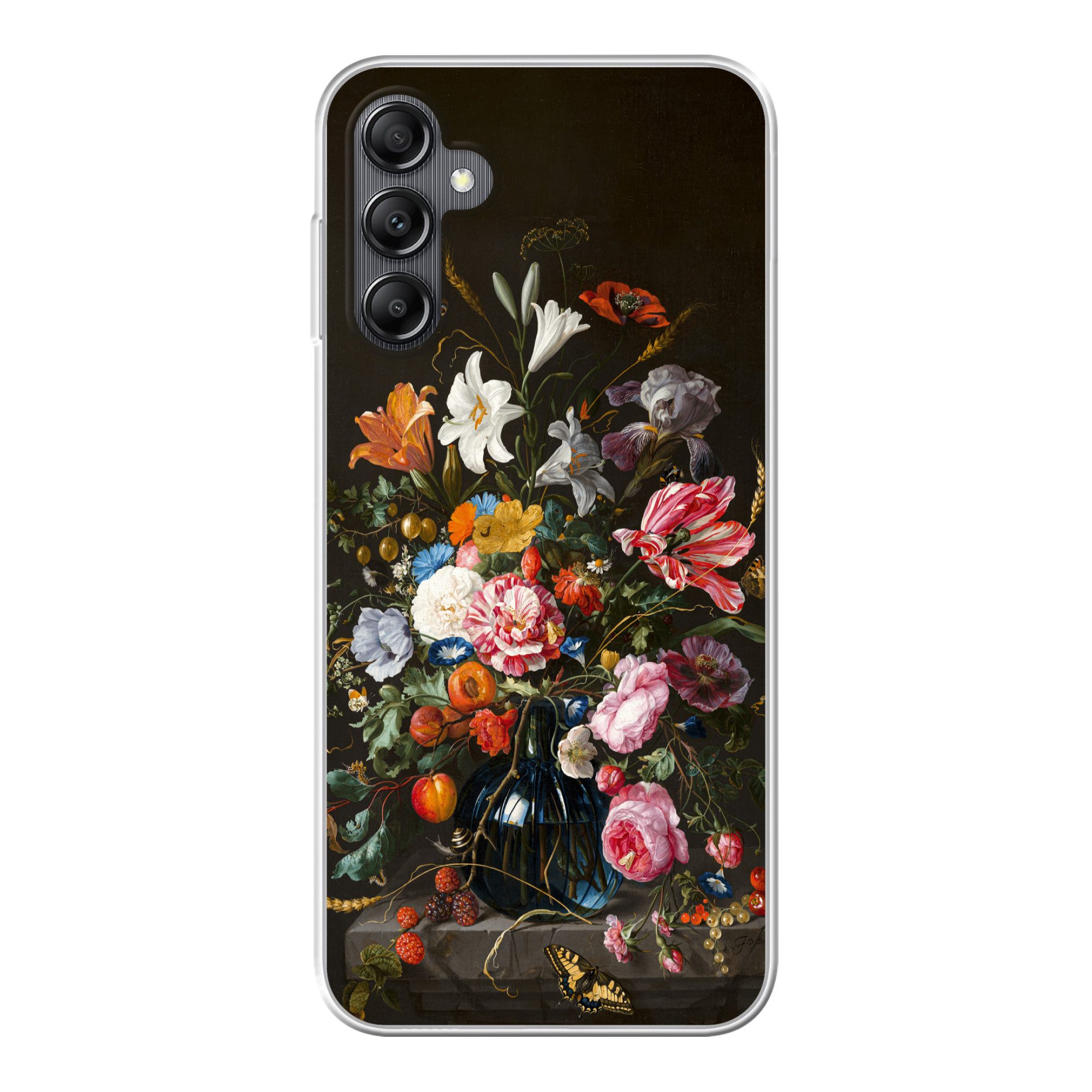 MuchoWow Handyhülle für Samsung Galaxy A14 5G Vase mit Blumen - Jan Davidsz de Heem - Kuns, Smartphone-Bumper, Print, Handy Schutzhülle Dünn