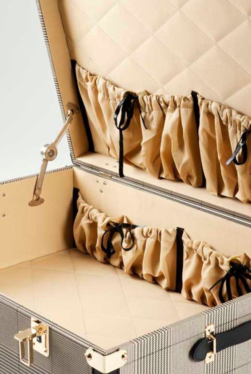 3er Qualität - Set Beistelltisch Luxus Koffer Padrino Casa