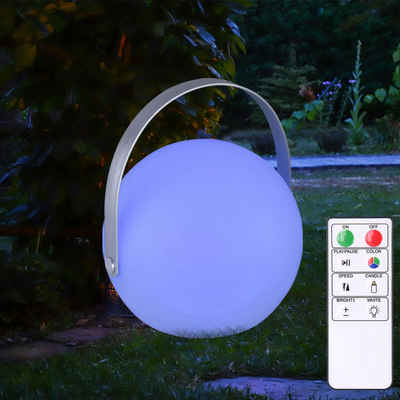Globo LED Dekolicht, LED-Leuchtmittel fest verbaut, Warmweiß, Farbwechsel, Gartendeko Kugelleuchte mit Fernbedienung