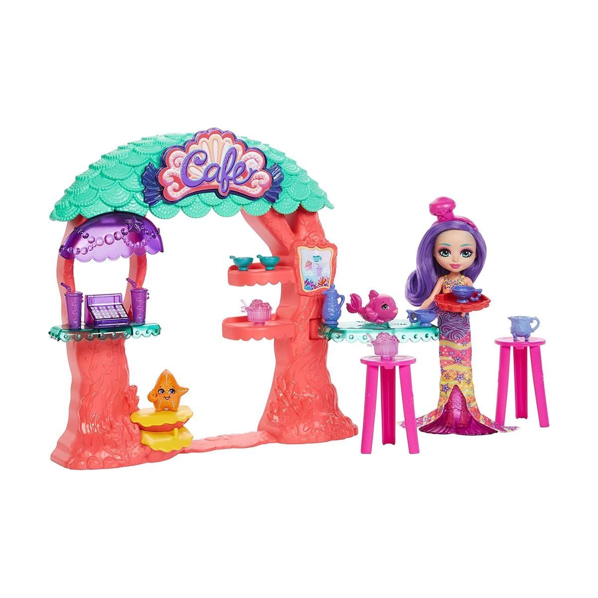 Spielwelt Spielset - Café Mattel® Ocean Royal - HCF86 Kingdom Meerjungfrauen - Enchantimals Mattel