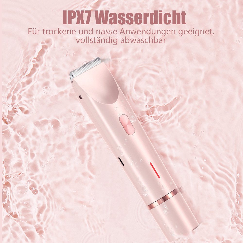 TUWENA Epilierer Intimrasierer für Frauen, 2-in-1 Dual Head Elektrisch Shaver Rasierer, Damenrasierer für Gesicht, Beine, Scham und Arme mit USB-C-Laden