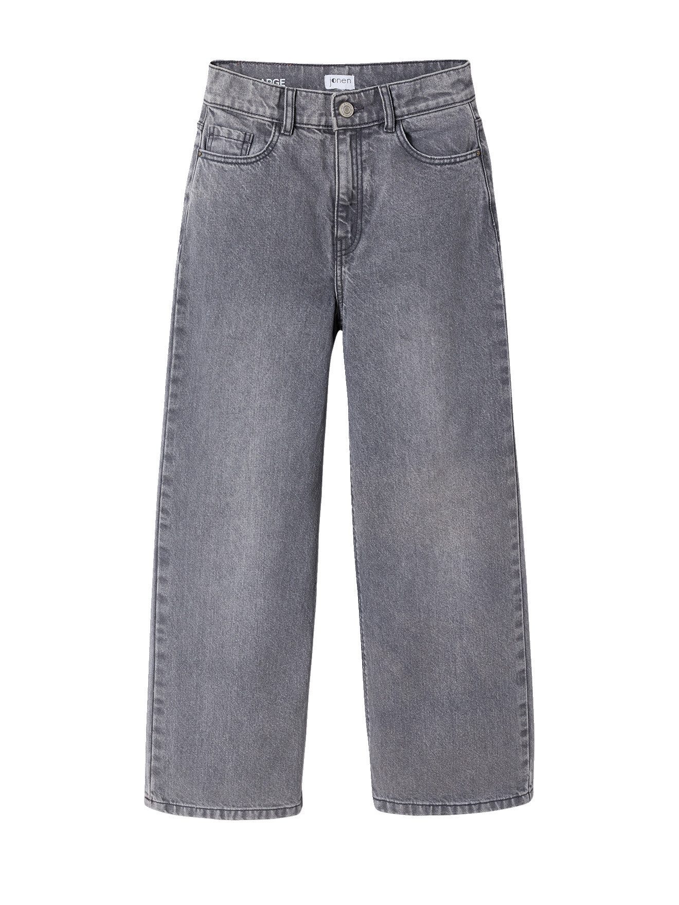 7/8-Caprijeans Weite Jeans Mädchen, Bundweite verstellbar