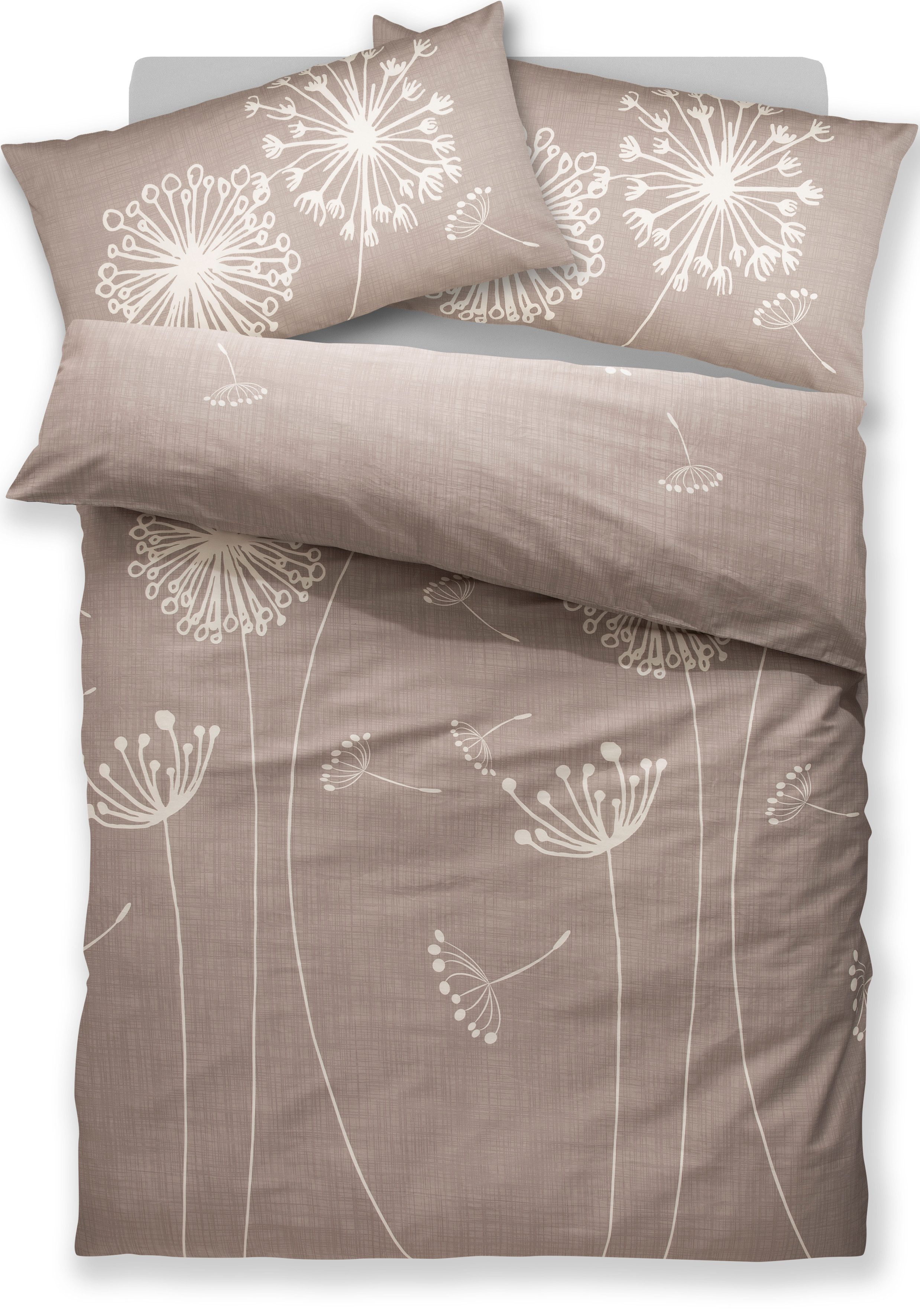 Home affaire Постельное белье Soucy, Satin, 2 teilig, ab Gr. 135x200, 100% Baumwolle, Renforcé & PREMIUM Satin (TC300)