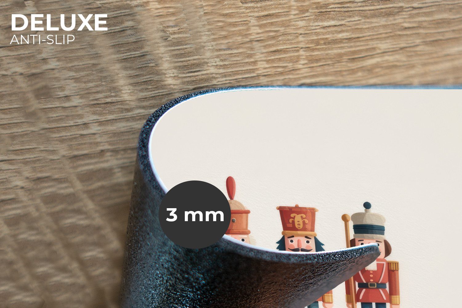 MuchoWow Platzset Nussknacker - Minimalistisch - Weihnachten - Beige, (6-St günstig online kaufen