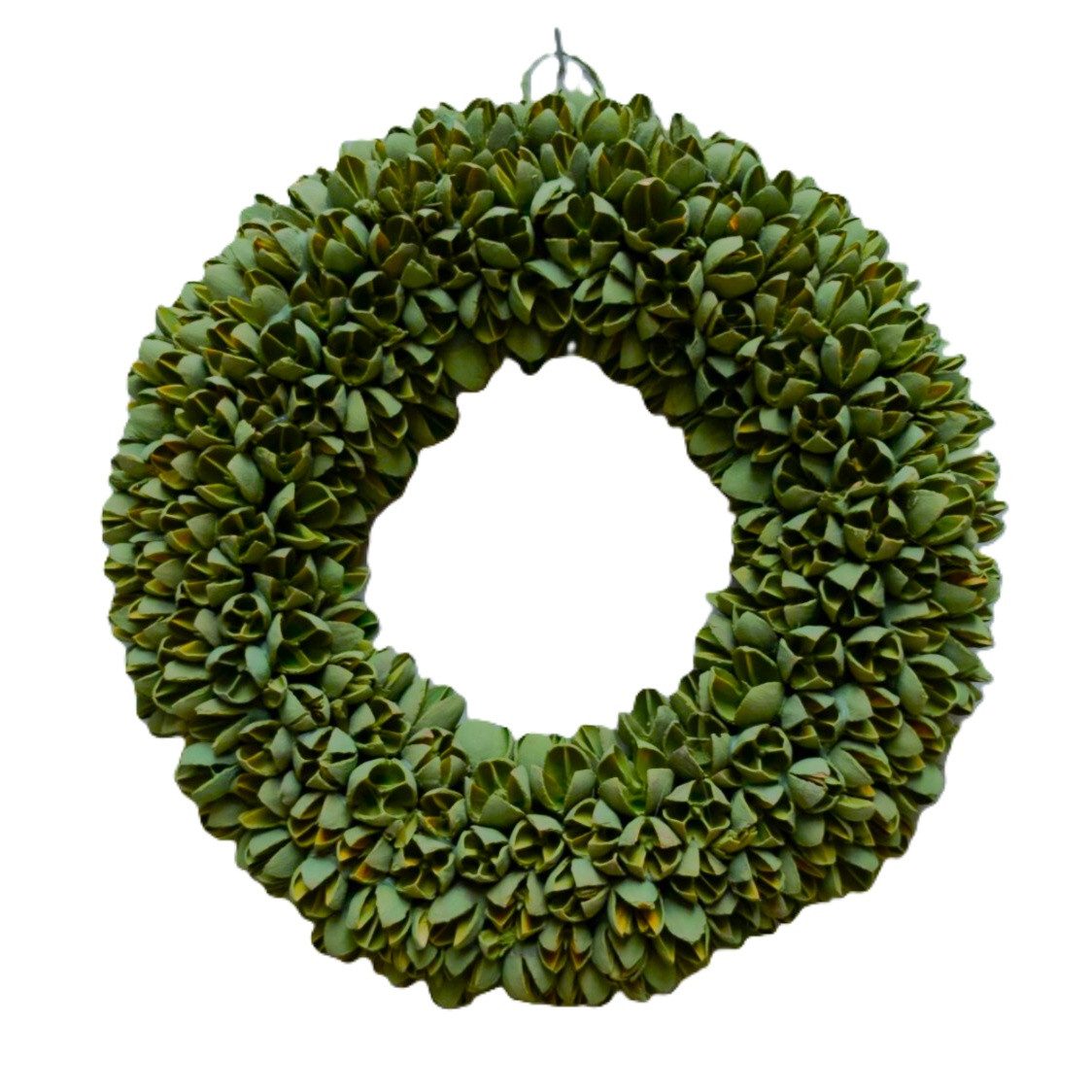 Couronne Dekokranz Kranz Deko Hängekranz Grün Naturmaterialien 40 cm, Naturmaterialien in Handarbeit gefertigt