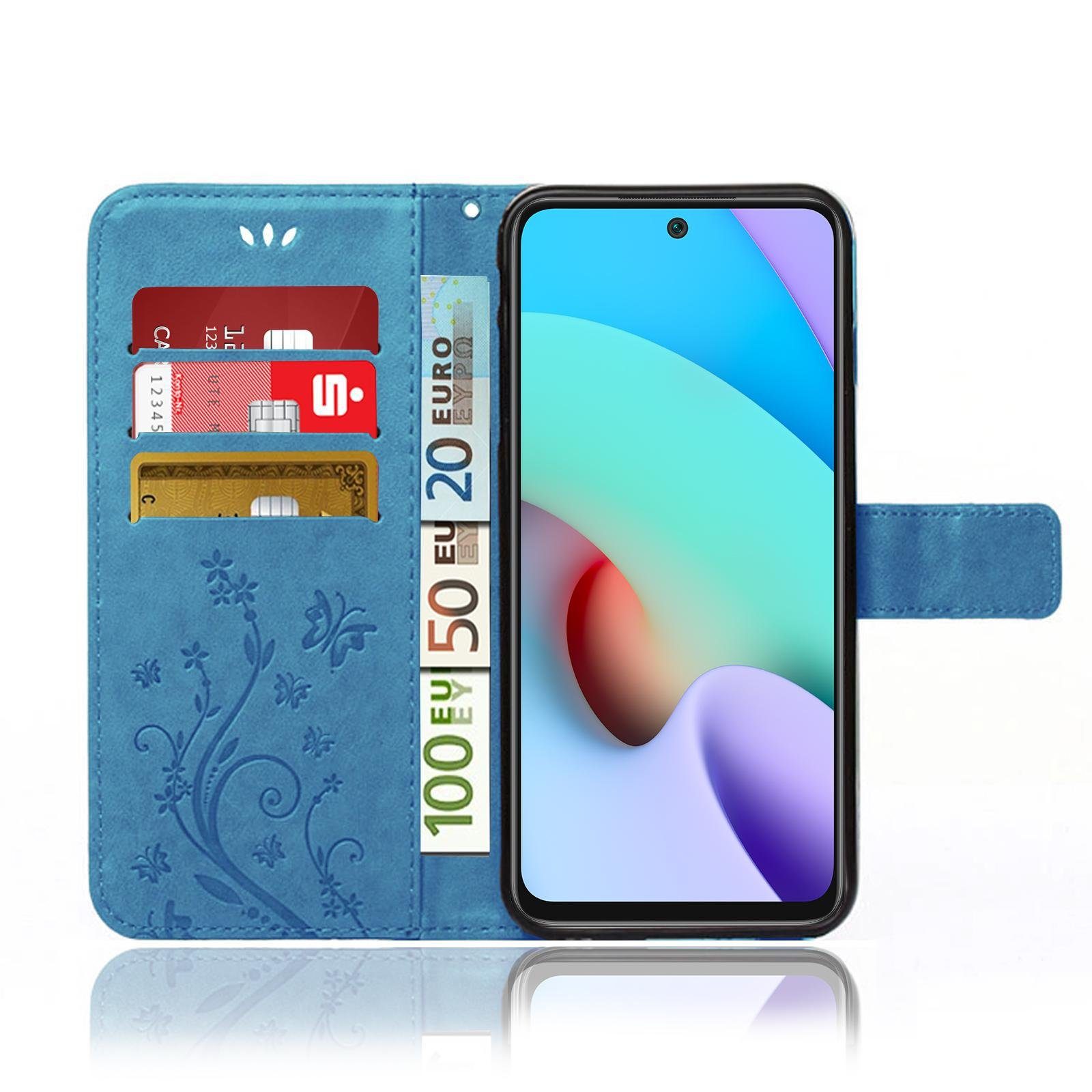 Numerva Handyhülle Bookstyle Flower Handytasche für Xiaomi 11T 5G / 11T Pro 5G, Klapphülle Flip Cover Case Etui