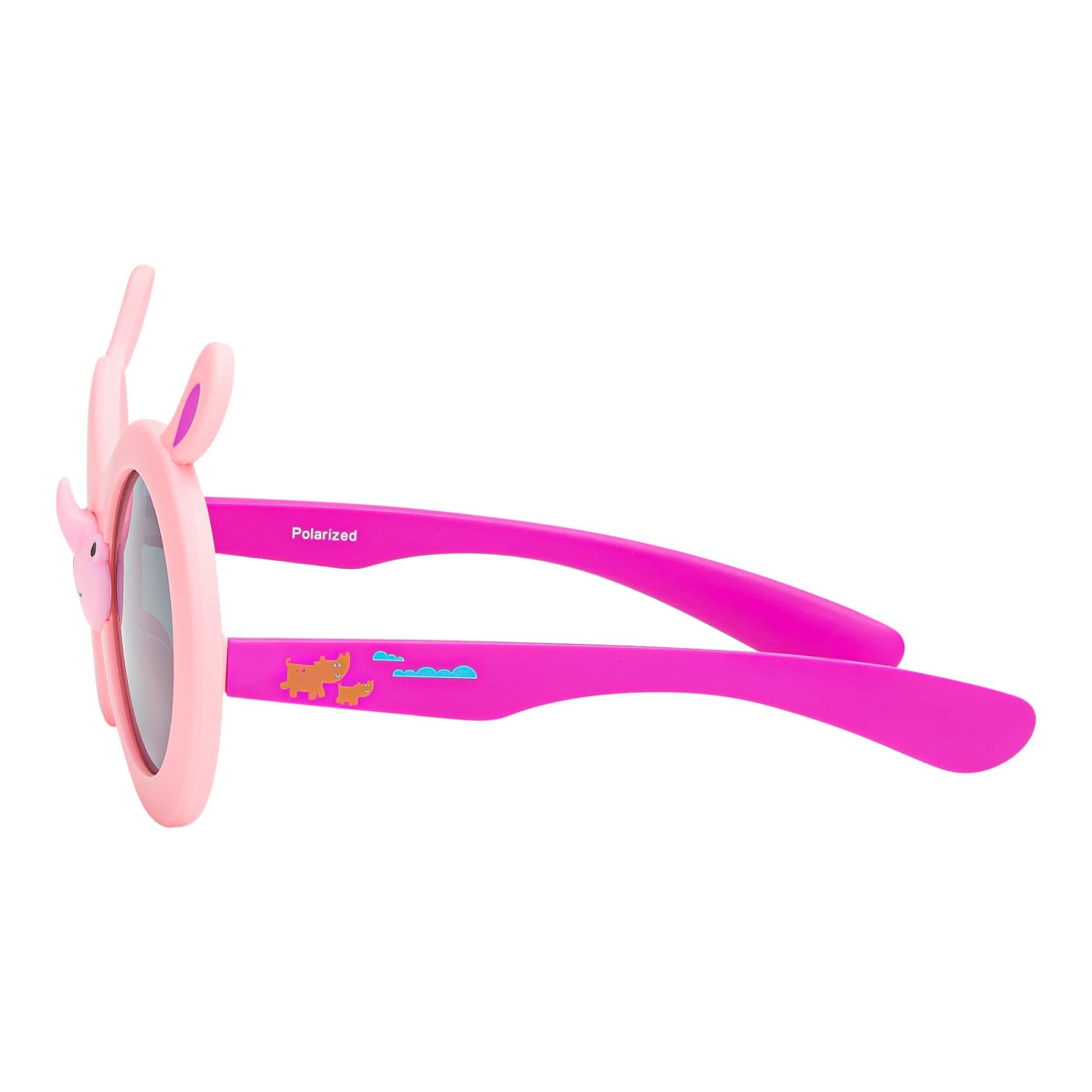 BEZLIT Eyewear Sonnenbrille Kinder polarisierten Sonnenbrille mit Rosa (1-St) Nilpferd Linsen Motiv Mädchen