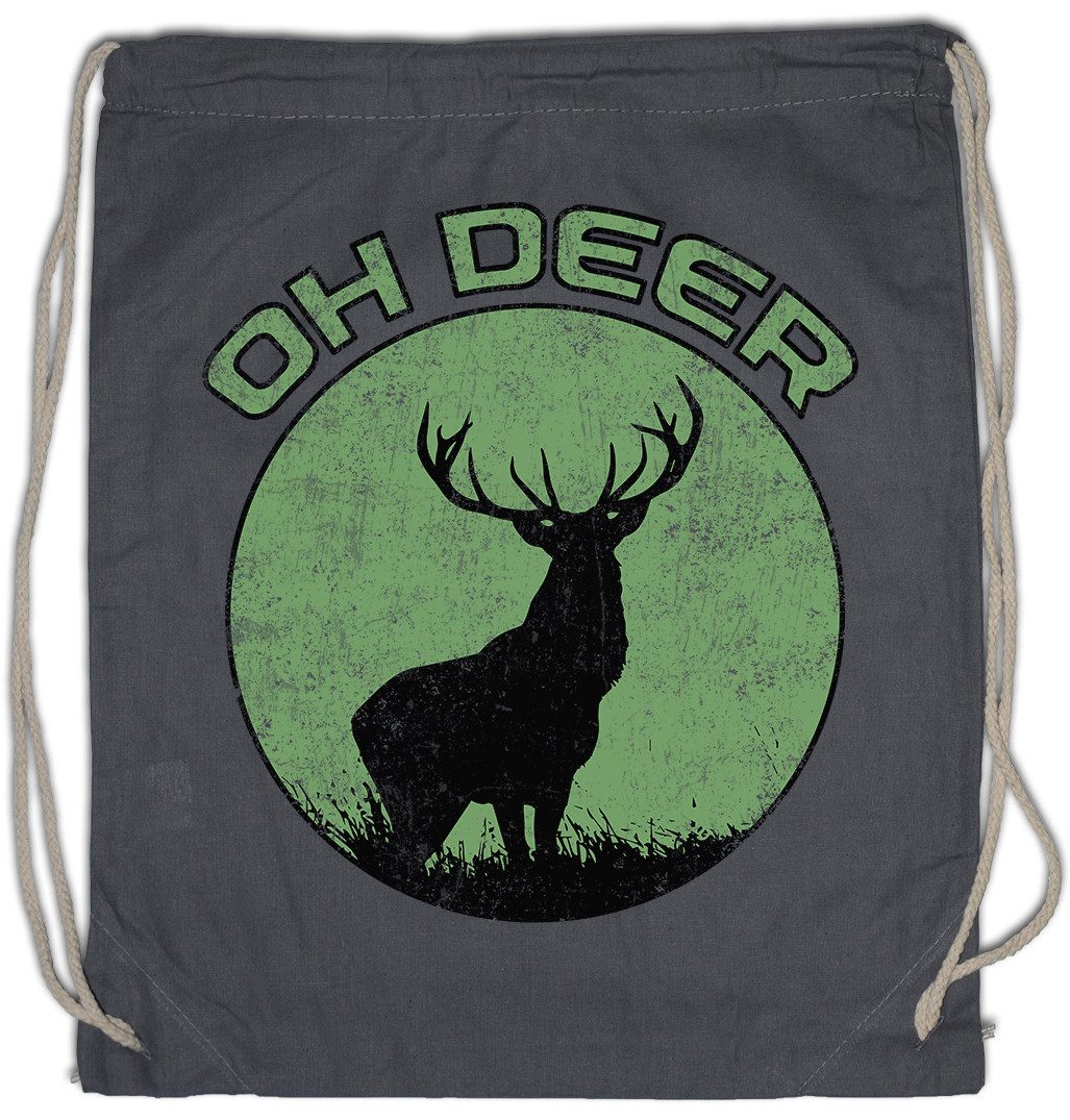 Turnbeutel Oh Deer Turnbeutel Dear Hirsch Reh Jagd Jäger Bär Geweih Deer Bear Fun