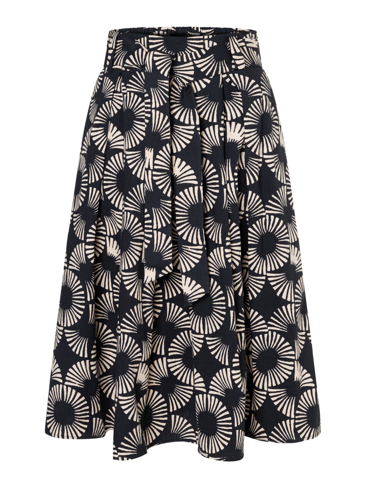 MORE&MORE A-Linien-Rock Baumwollrock mit Print