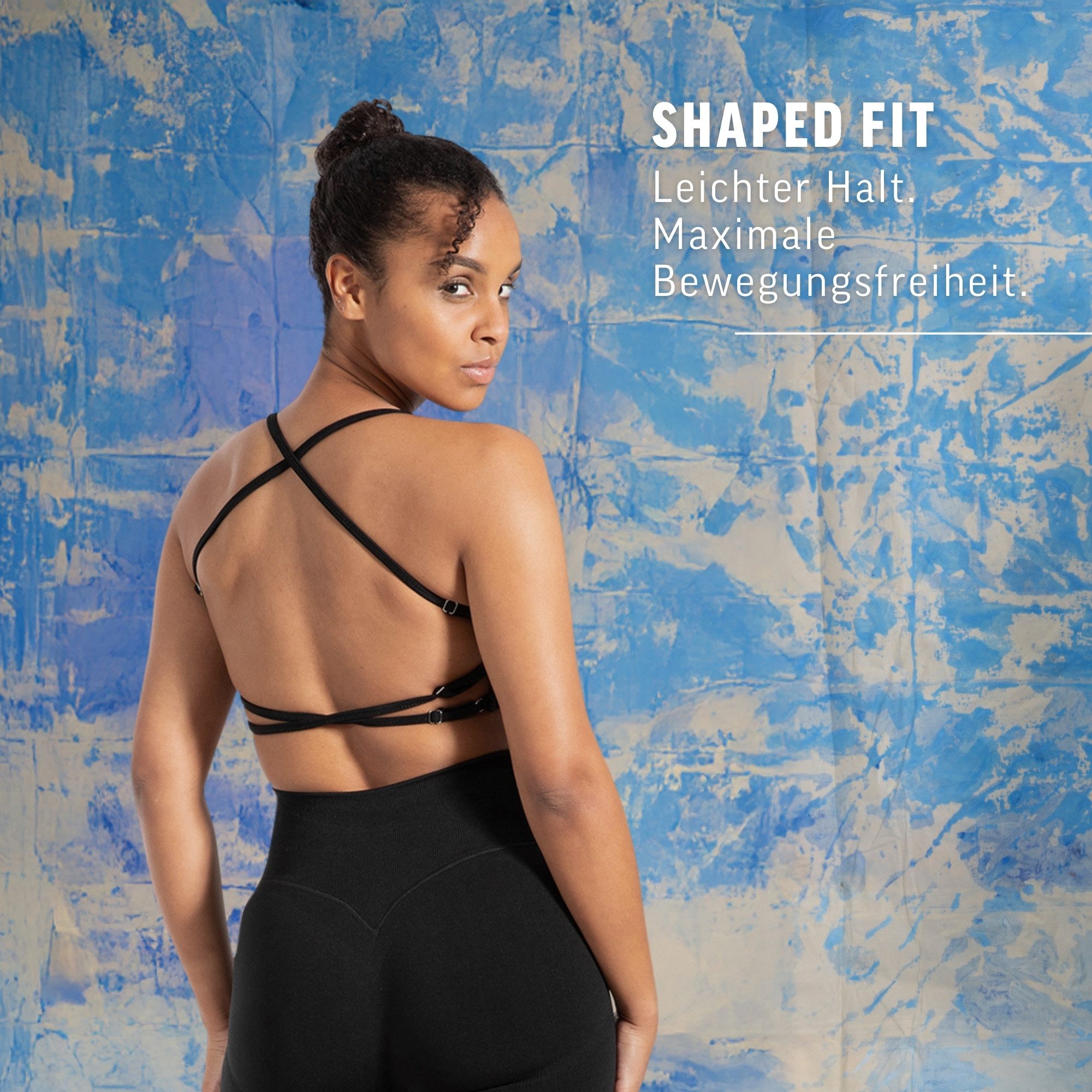 Smilodox Sport-BH Sena, Shaped Fit Top, offener Rücken, überkreuzte Träger Push Up BH, atmungsaktives Material, leichtes Training Freizeit