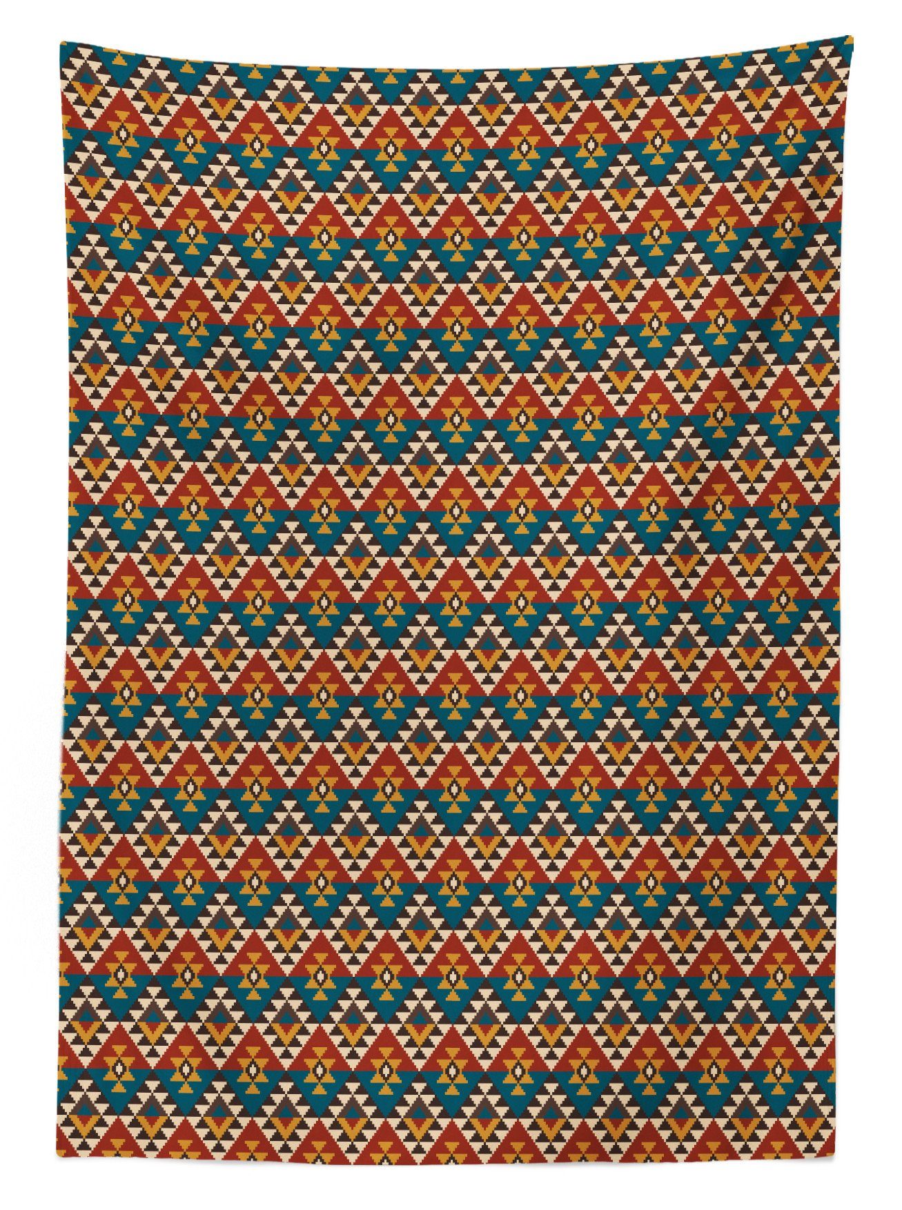 den geeignet Vintage Bereich Entwurf Tischdecke Für Farbfest mexikanischer Klare aztekisch Abakuhaus Waschbar Farben, Außen