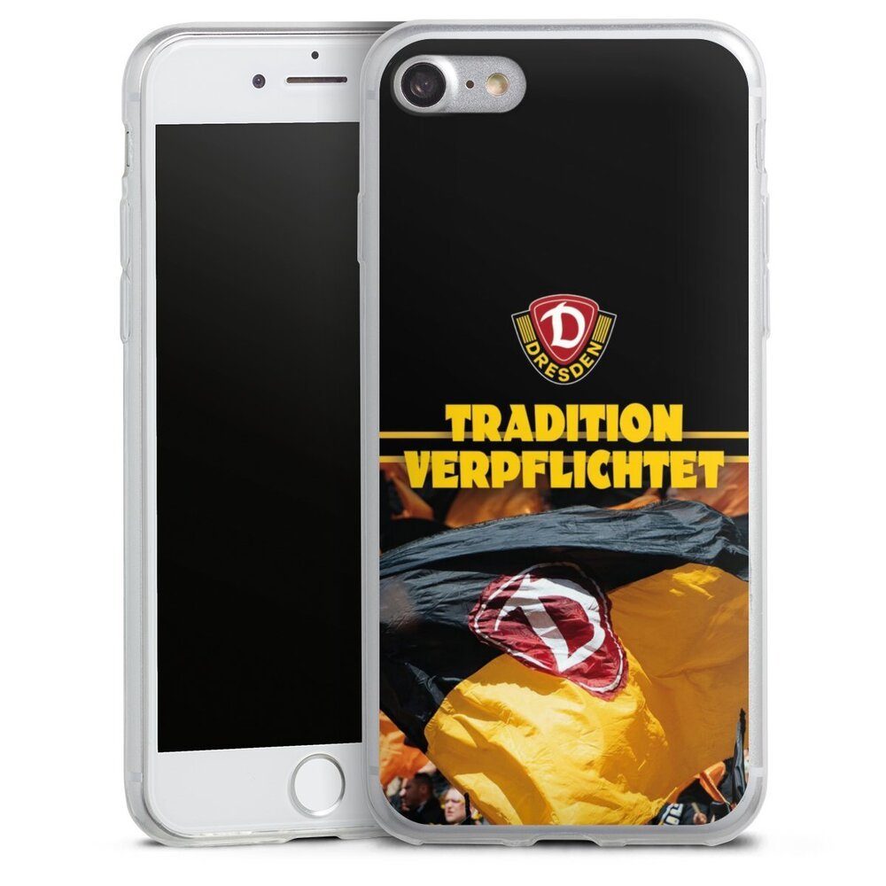 DeinDesign Handyhülle SG Dynamo Dresden Fanartikel SGD Tradition Verpflichtet Dynamo Dresden, Apple iPhone 7 Slim Case Silikon Hülle Ultra Dünn Schutzhülle