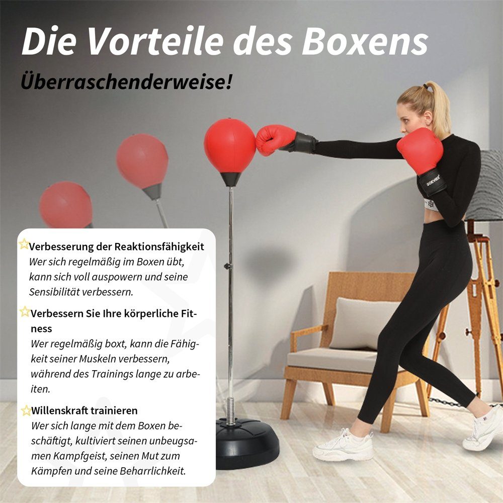 Mucola Standboxsack Mucola Standboxsack Erwachsene Boxsack inkl. Boxhandschuhe Boxbirne (Set, 1-tlg., mit Boxhandschuhe und Luftpumpe), höhenverstellbar
