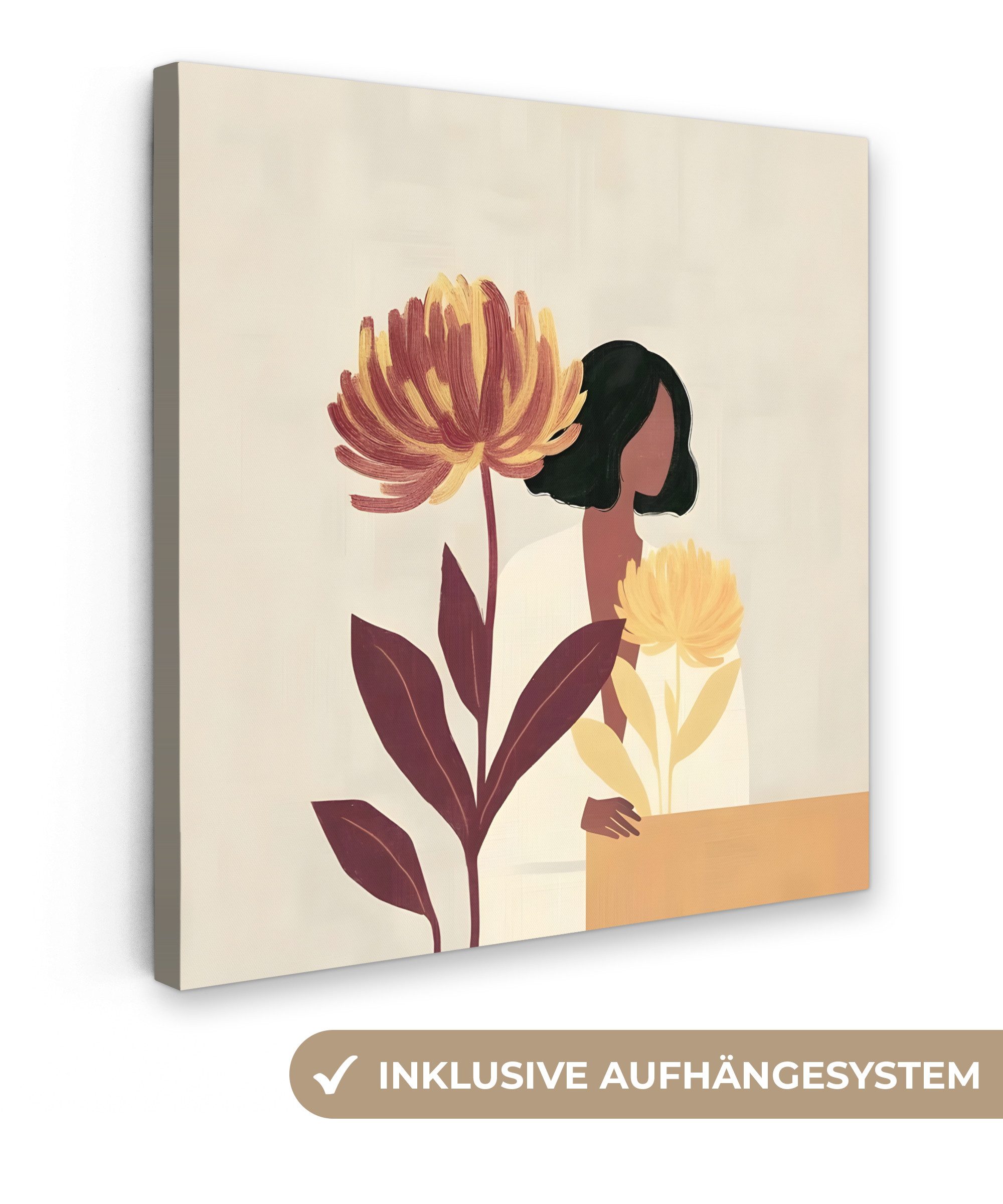 OneMillionCanvasses® Leinwandbild Frau - Minimalistisch - günstig online kaufen