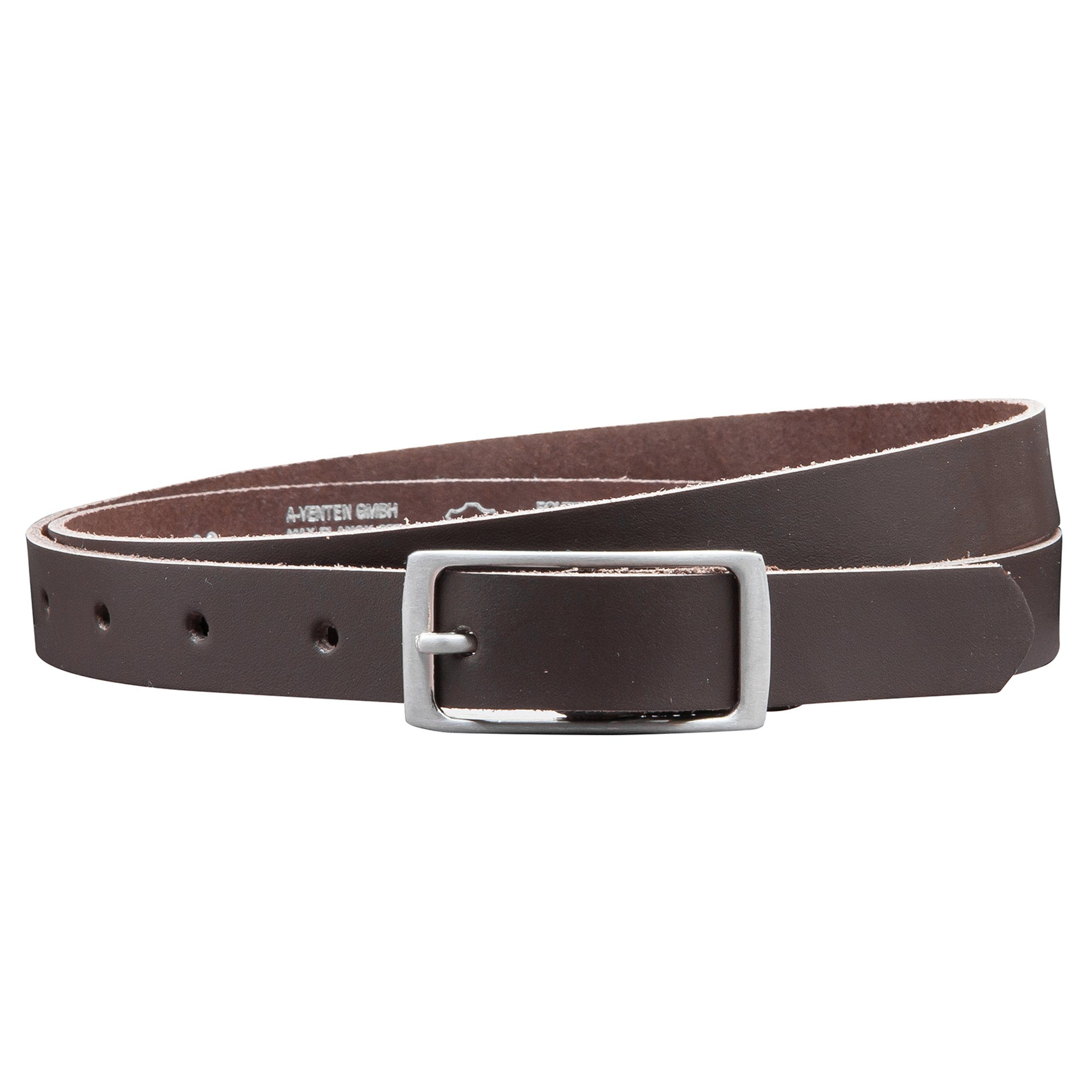 COLOGNEBELT Ledergürtel OM11-SL-Dunkelbraun MADE IN GERMANY, Dunkelbraun Kü günstig online kaufen