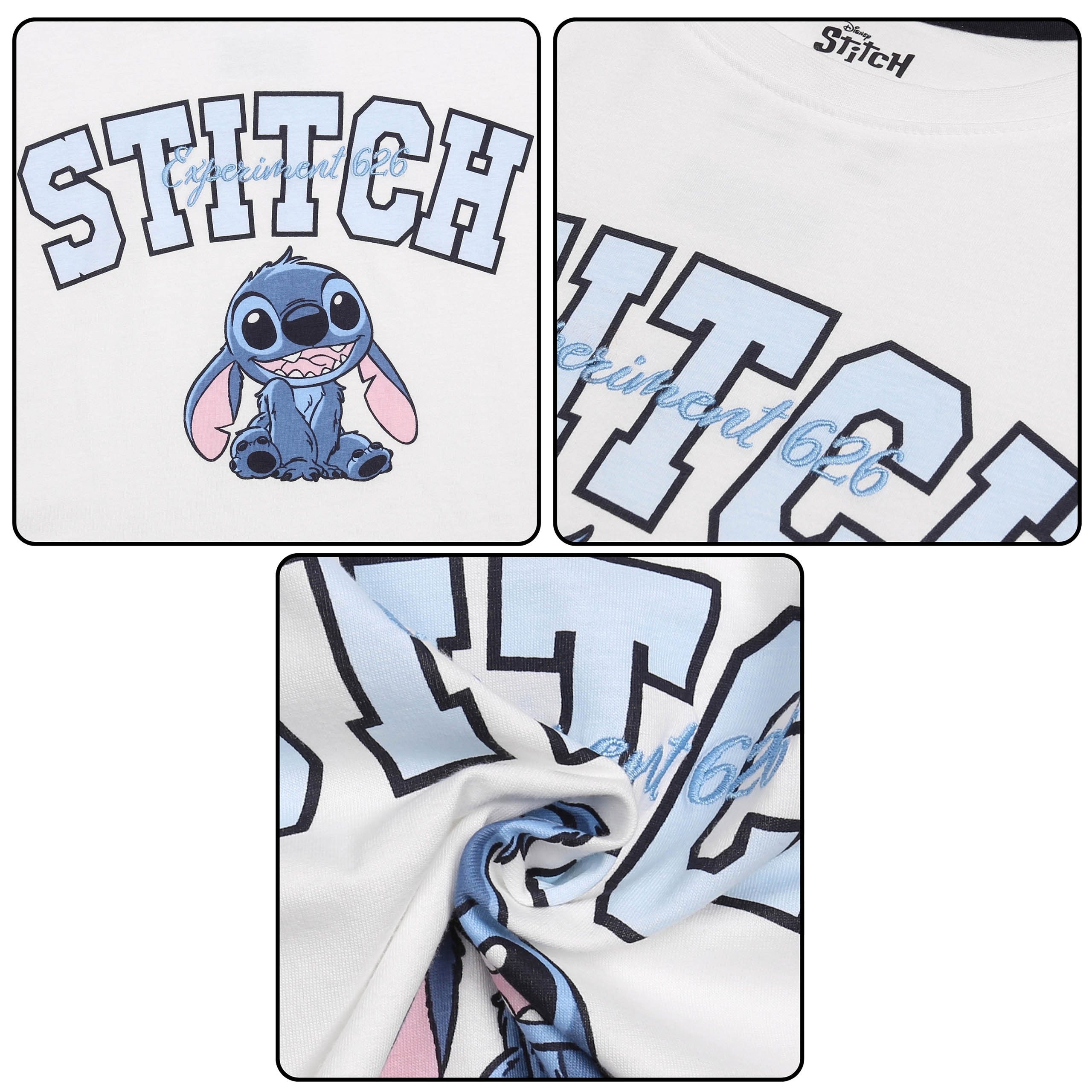 Disney Pyjama DISNEY Stitch Damenpyjama aus Baumwolle kurzarm