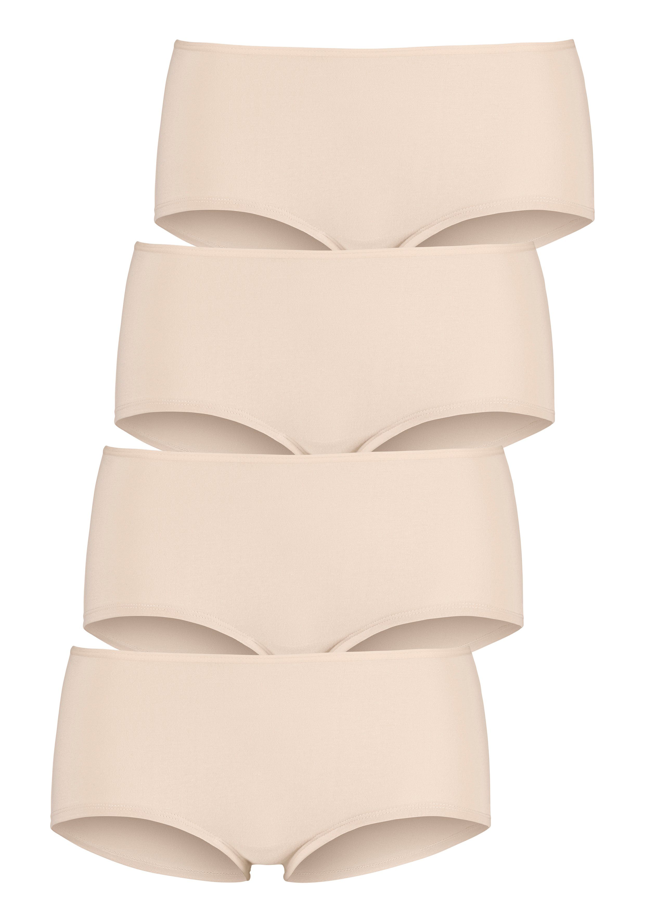 LASCANA Обтягивающие трусы (4er-Pack) aus elastischer Baumwolle