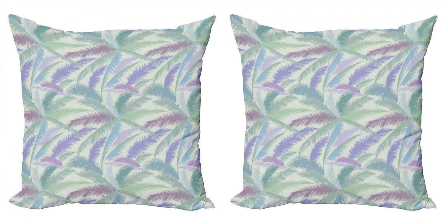 Abakuhaus Accent Digitaldruck, Hawaii Kissenbezüge Doppelseitiger Blätter Tropic Abstrakt Modern (2 Stück),