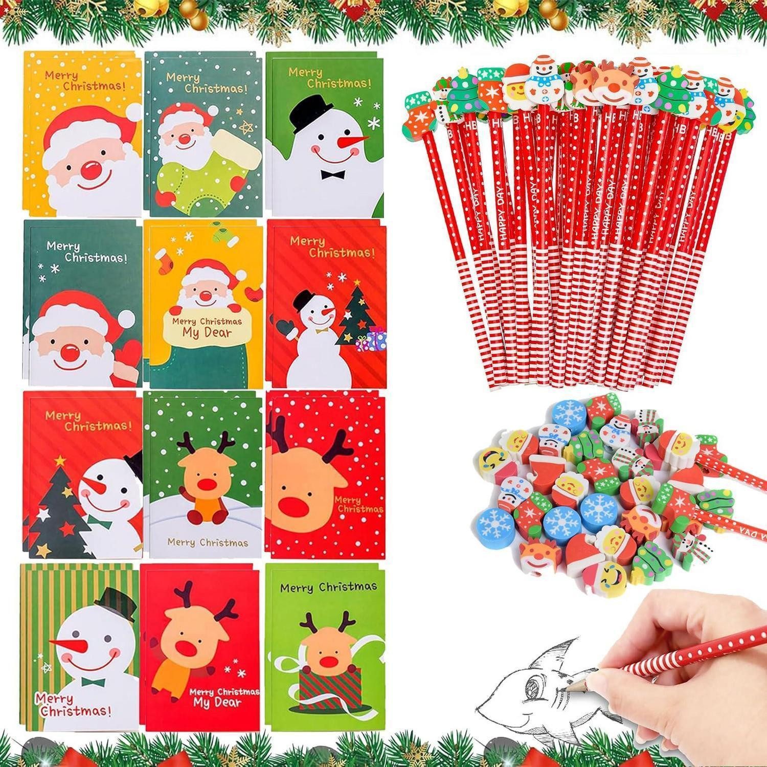 LuxusKollektion Bleistift Weihnachts-Notizbuch & Bleistift Set