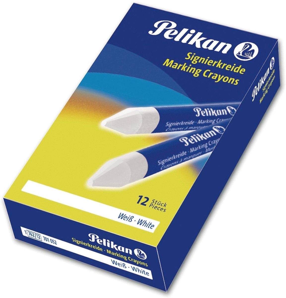 Pelikan Maltuch Signierkreide 762/12 weiß 12 Stifte