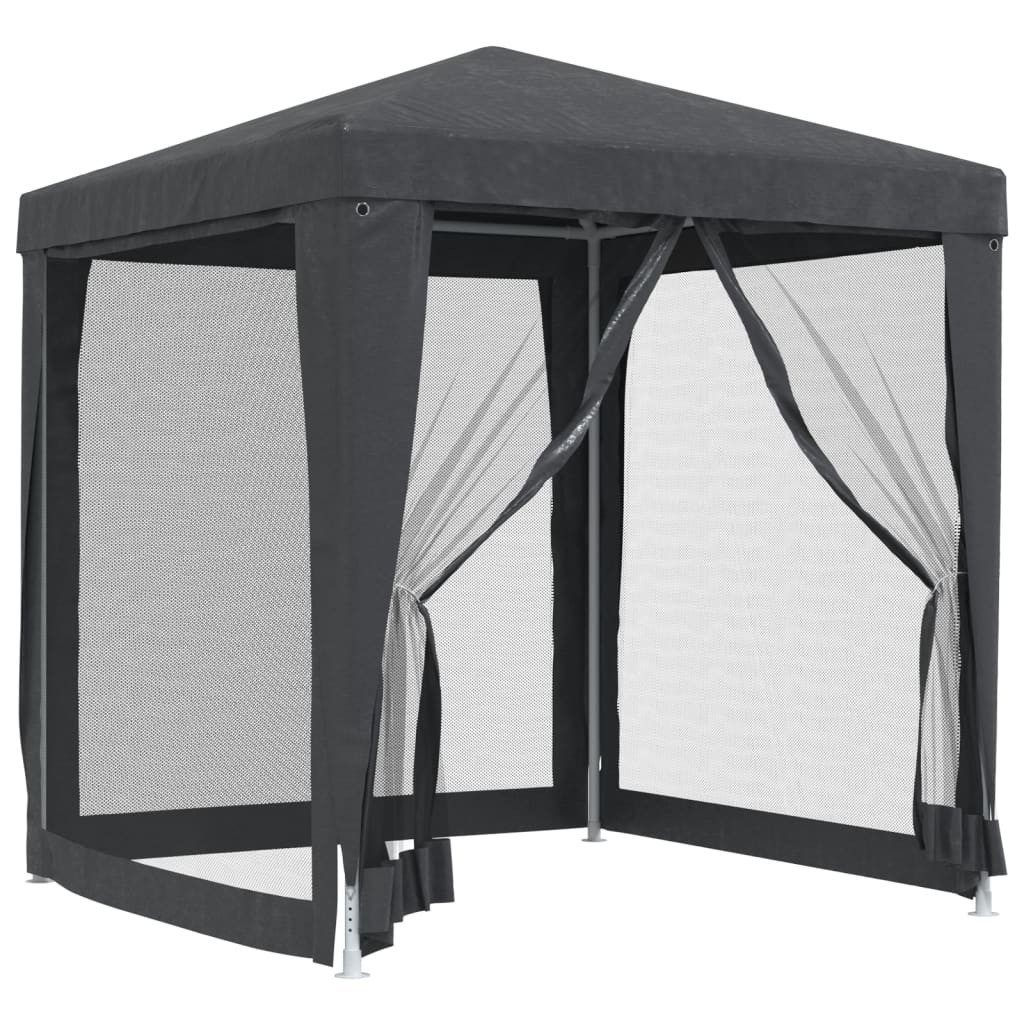 furnicato Partyzelt 200x200x240 cm Anthrazit mit wasserfestem HDPE und