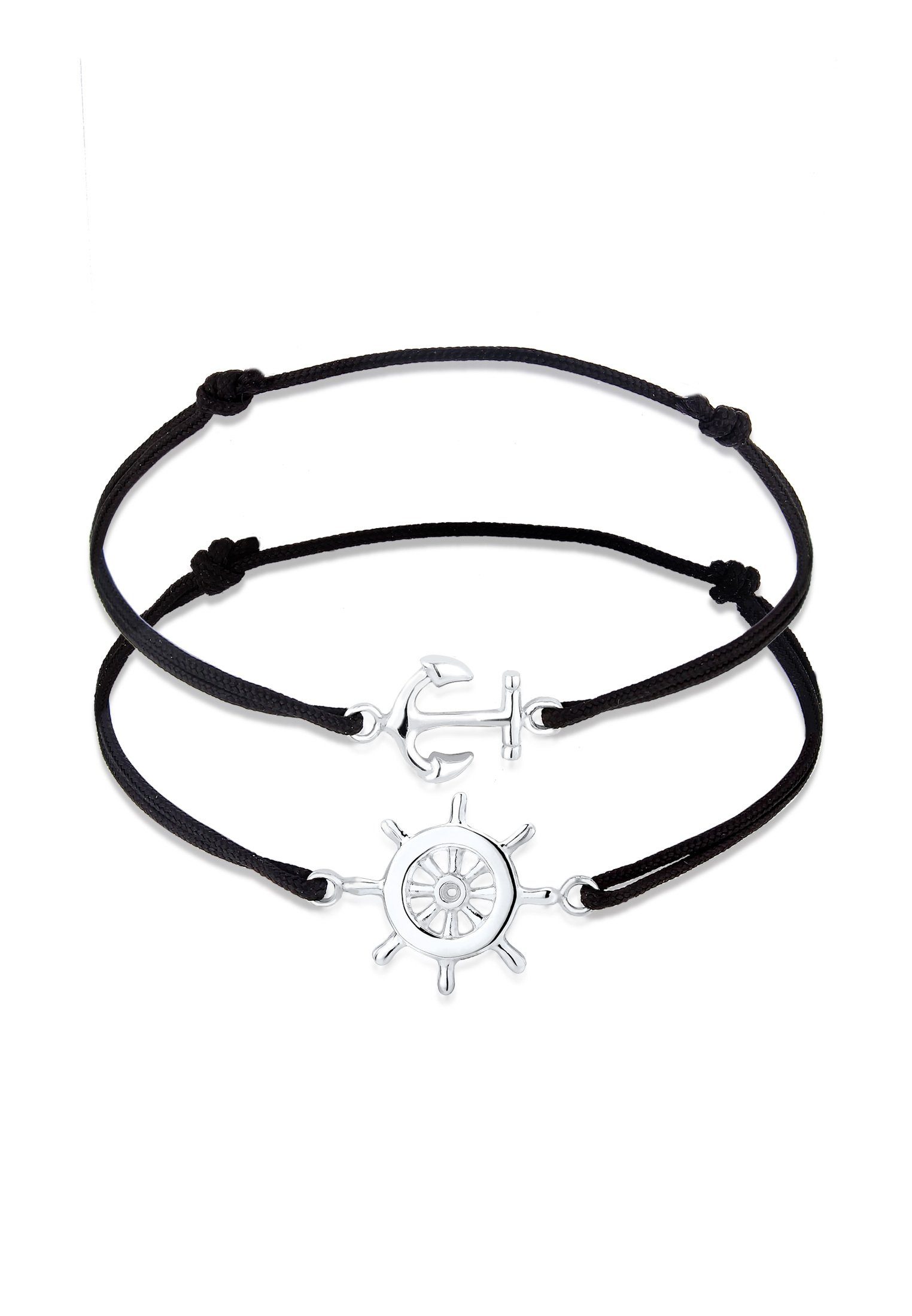 Elli Armband Set Steuerrad Anker Partner Set 925 Sterling Silber, Anker günstig online kaufen