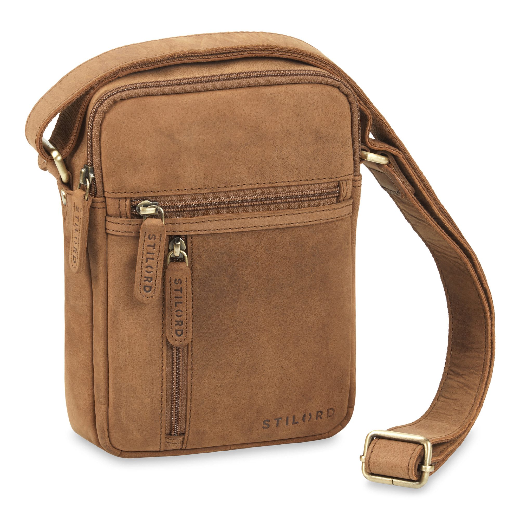 STILORD Schultertasche "Zelus" Elegante Schultertasche Herren Leder Klein